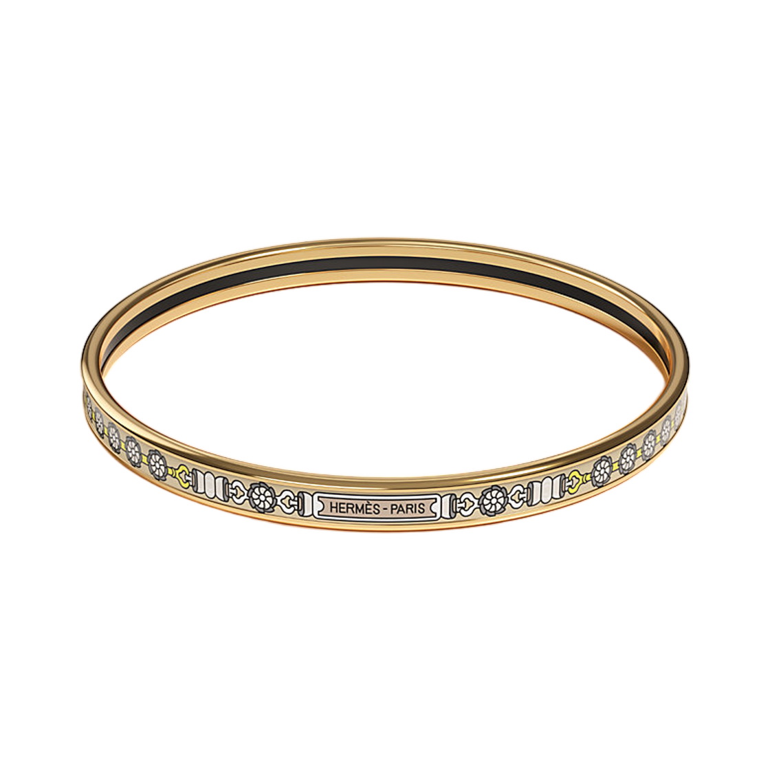 H246423FM2 Hermes Colportage Bangle & Yellow Gold Bejeu Liing