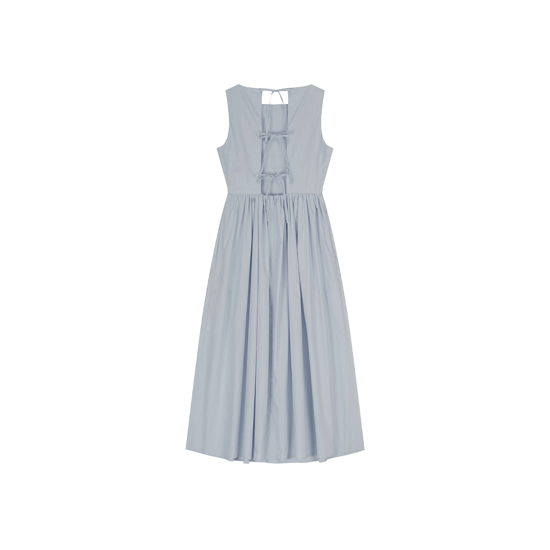 비자비 코튼 타이 백 드레스 라이트 블루(VIS A VIS Cotton Tie Back Dress L.T Blue) - 2