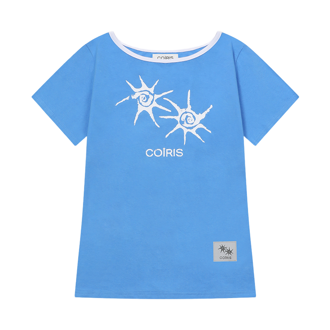 C-P00000HH Coiris Soluna One Shoulder Half T Blue