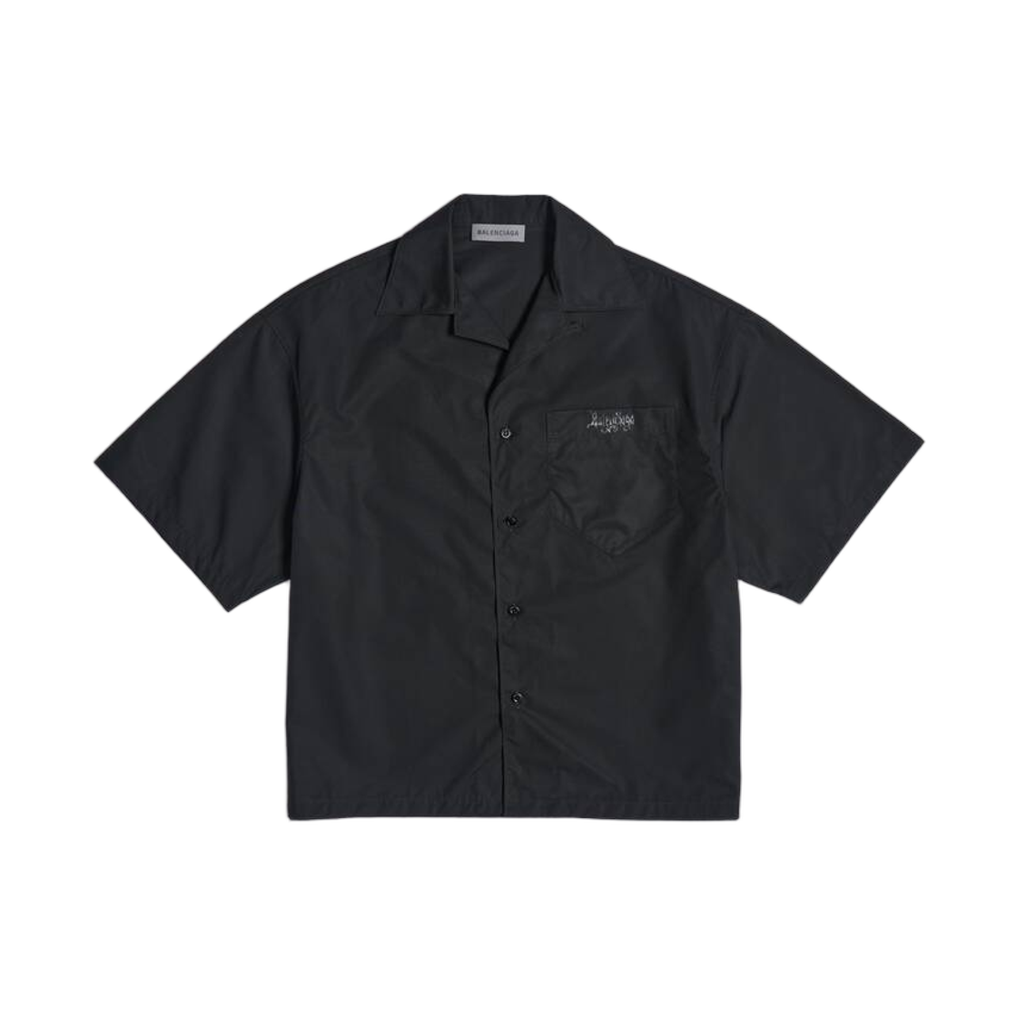 발렌시아가 스케치 볼링 숏슬리브 셔츠 블랙(Balenciaga Sketchy Bowling Short Sleeve Shirt Black) - 1