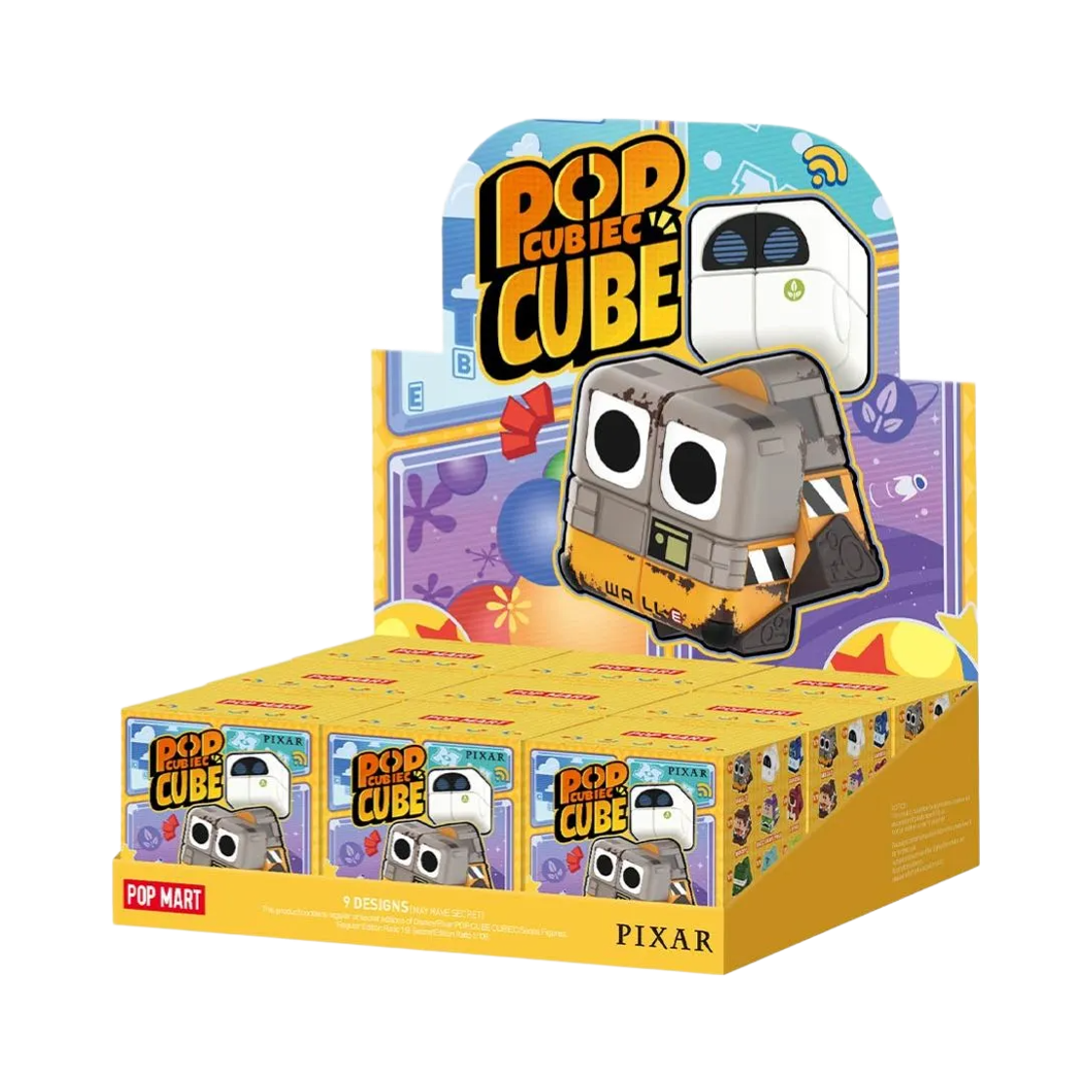 - Pop Mart Disney/Pixar Pop Cube Cubiec Series Figures Sealed Case (9 Blind Boxes)