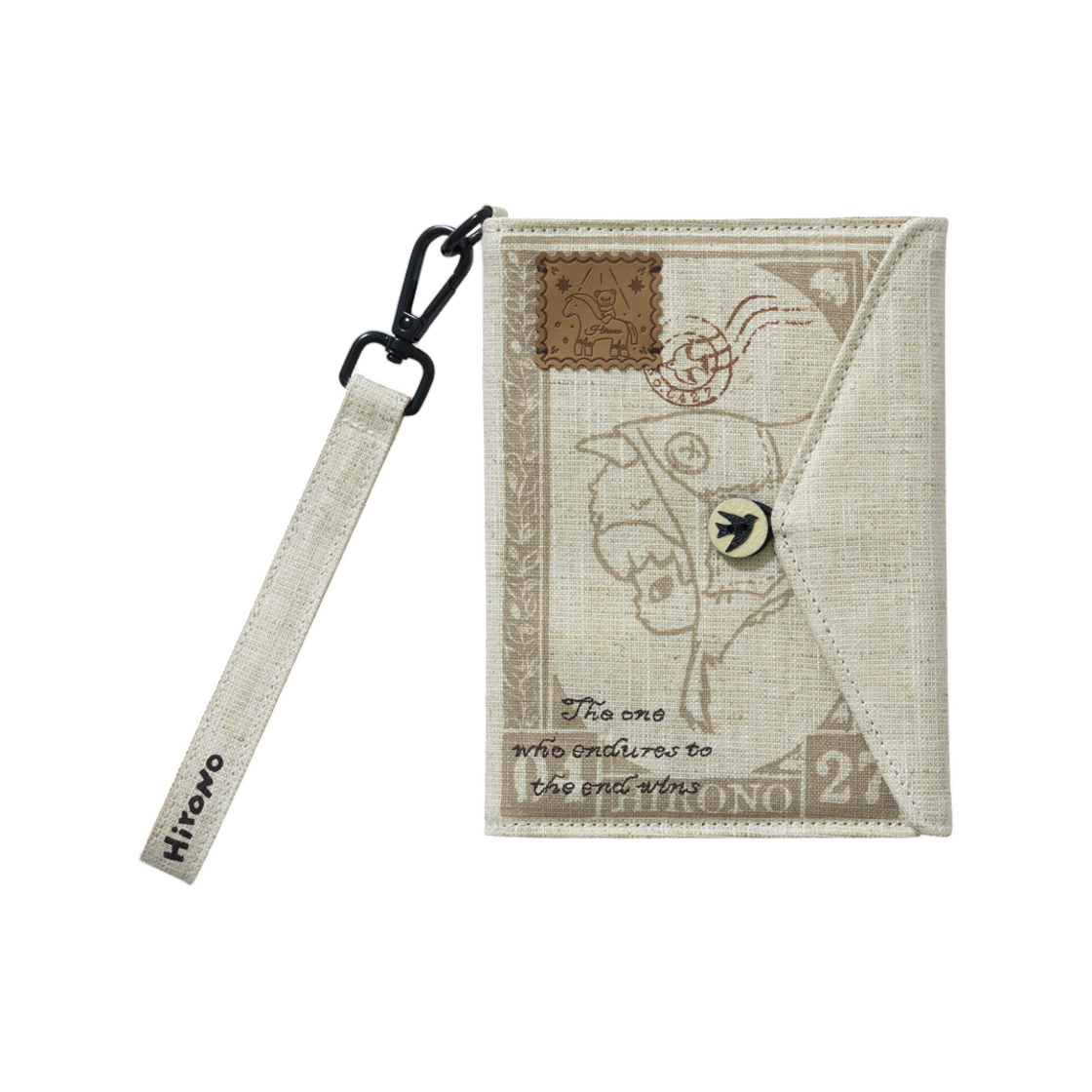 팝마트 히로노 안개 속 여행자 시리즈 여권 지갑(Pop Mart Pop Mart Hirono Mist Walker Series Fabric Passport Holder) - 1