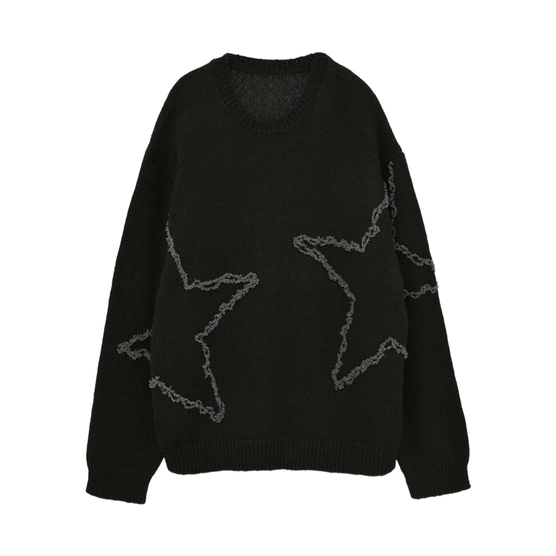 A2861KSW060 Converse Tokyo Star Embroidery Knit Pullover Black
