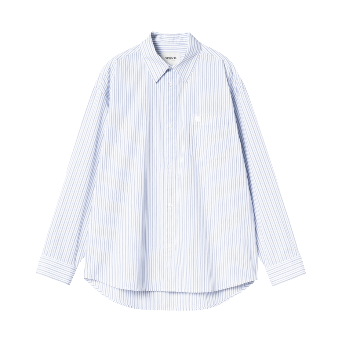 I036796-3T4-XX W Carhartt WIP L/S Keene Shirt Keene Stripe White