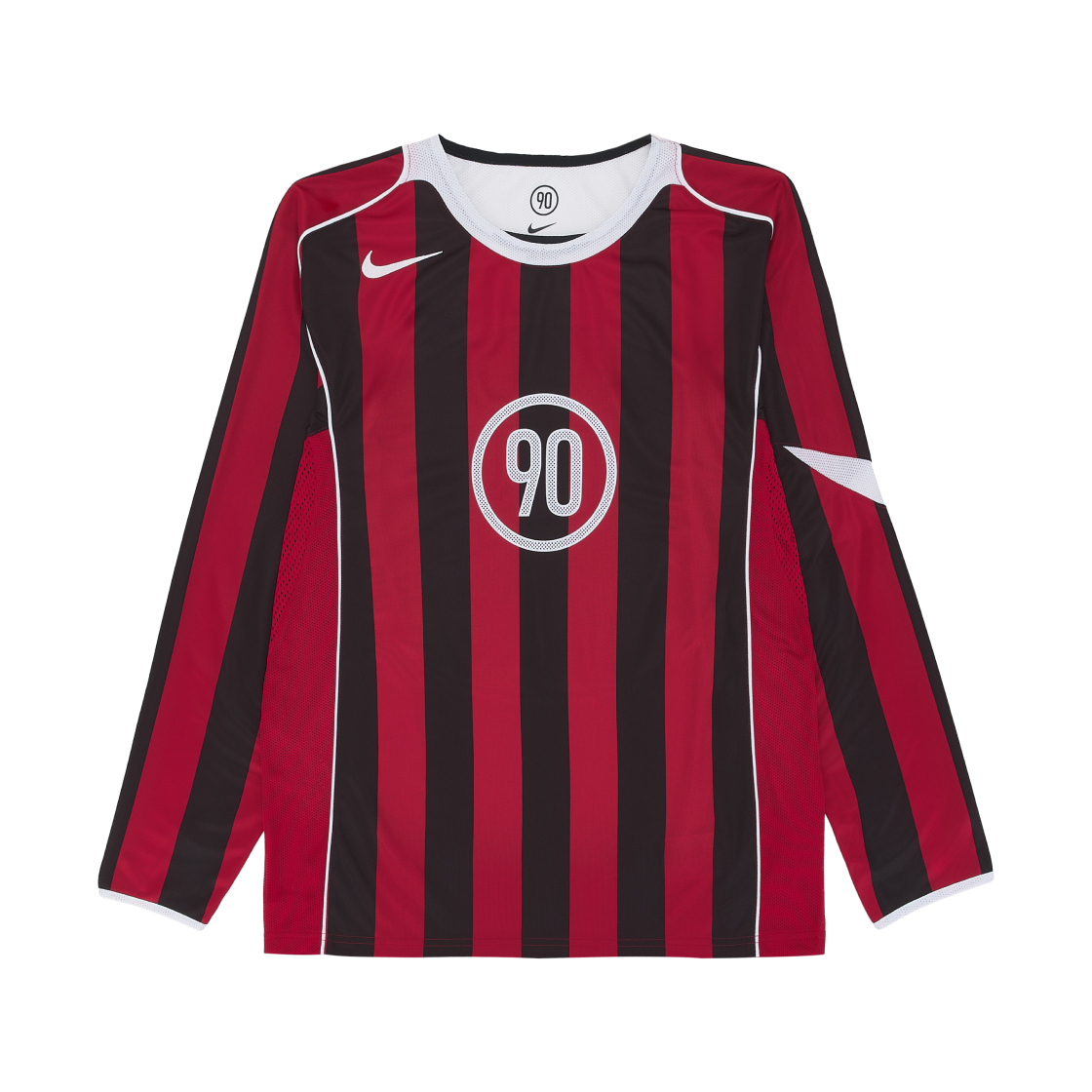 나이키 토탈 90 드라이핏 롱슬리브 풋볼 탑 짐 레드 화이트 - 아시아(Nike Total 90 Dri-Fit Long Sleeve Football Top Gym Red White - Asia) - 1