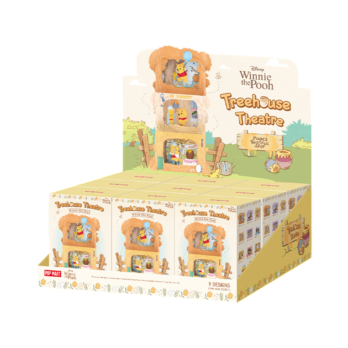 - Pop Mart Winnie the Pooh Treehouse Theatre Series Figures Sealed Case (9 Blind Boxes)