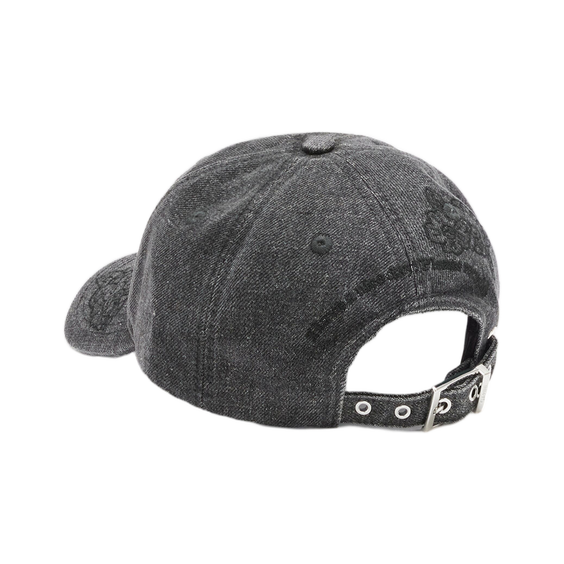 가니 캡 자수 데님 블랙 워시드(Ganni Cap in Embroidered Denim Black Washed) - 2
