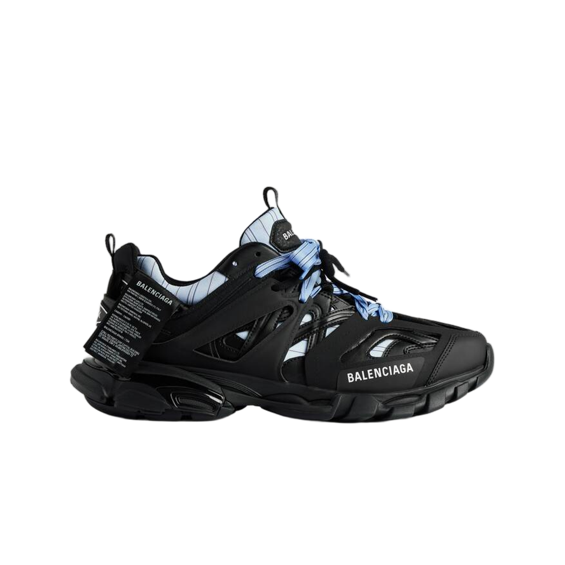 542023WTRSH1040 Balenciaga Track Shirt Sneaker Black Blue