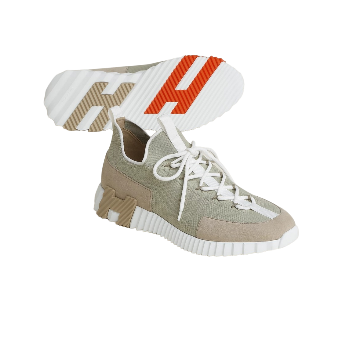 에르메스 리프트 슬립온 스니커즈 니트 스웨이드 고트스킨 & 베쥬 에스키스(Hermes Lift Slip On Sneakers Knit Suede Goatskin & Beige Esquisse) - 3