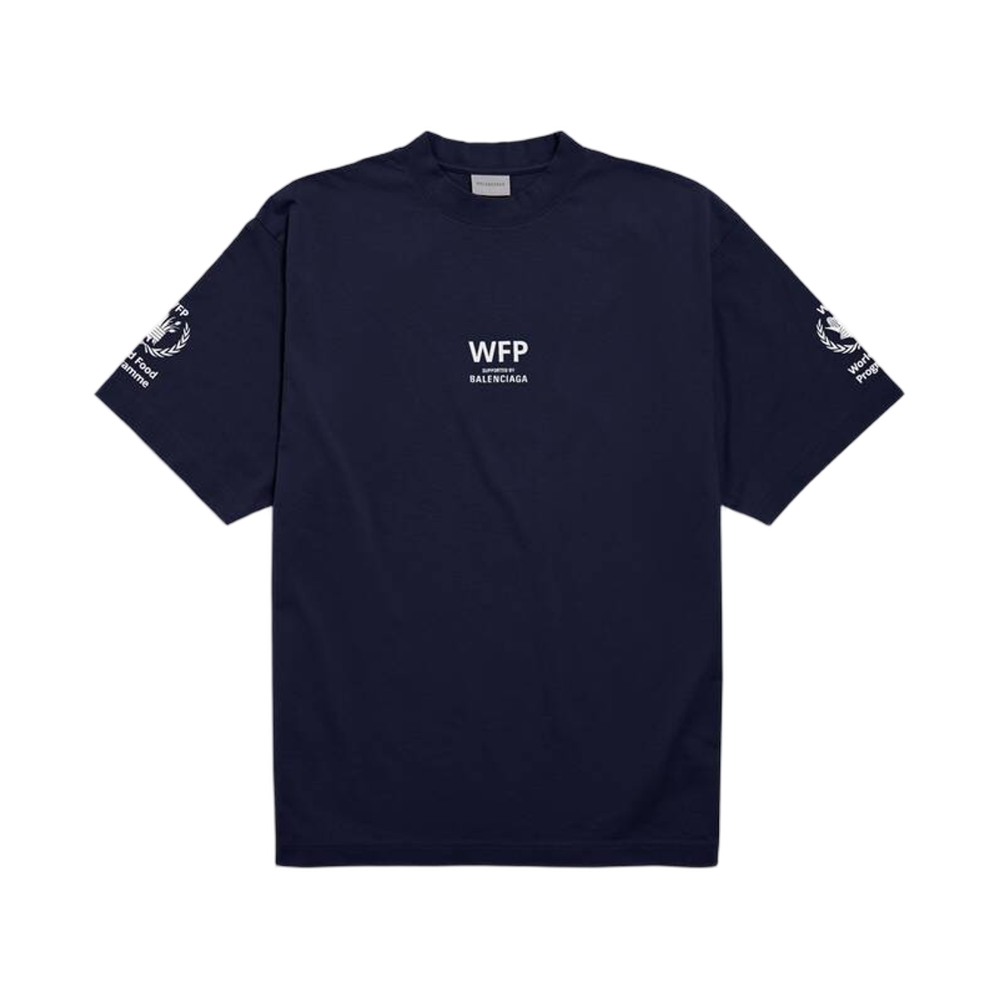 764235TTVW98065 Balenciaga Wfp Medium Fit T-Shirt Navy