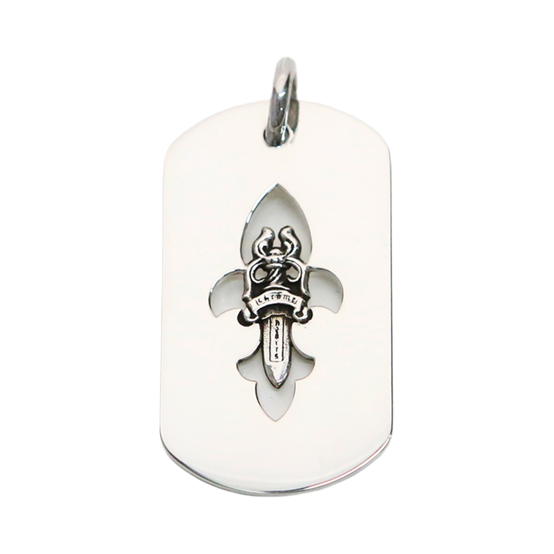 한스룸 크롬하츠 플레어 대거 도그택 라지(Hansroom Chrome Hearts Fleur Dagger Dogtag LRG)