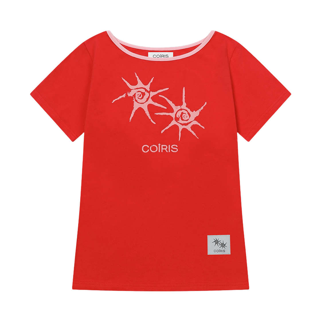 C-P00000HH Coiris Soluna One Shoulder Half T Red