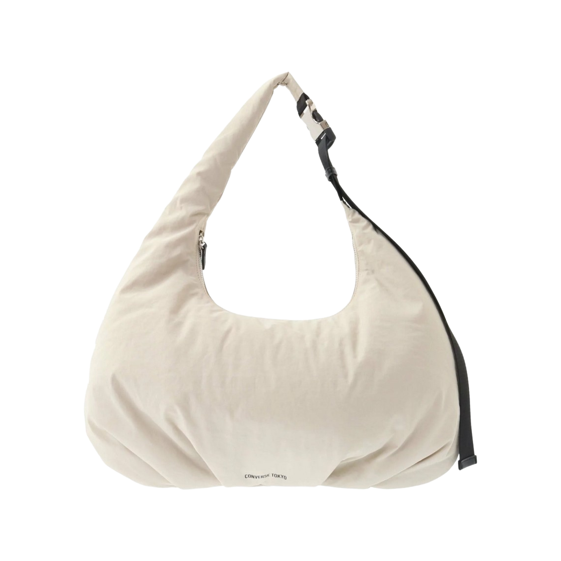 컨버스 도쿄 나일론 개더 문 숄더백 라이트 베이지(Converse Tokyo Nylon Gather Moon Shoulder Bag Light Beige)