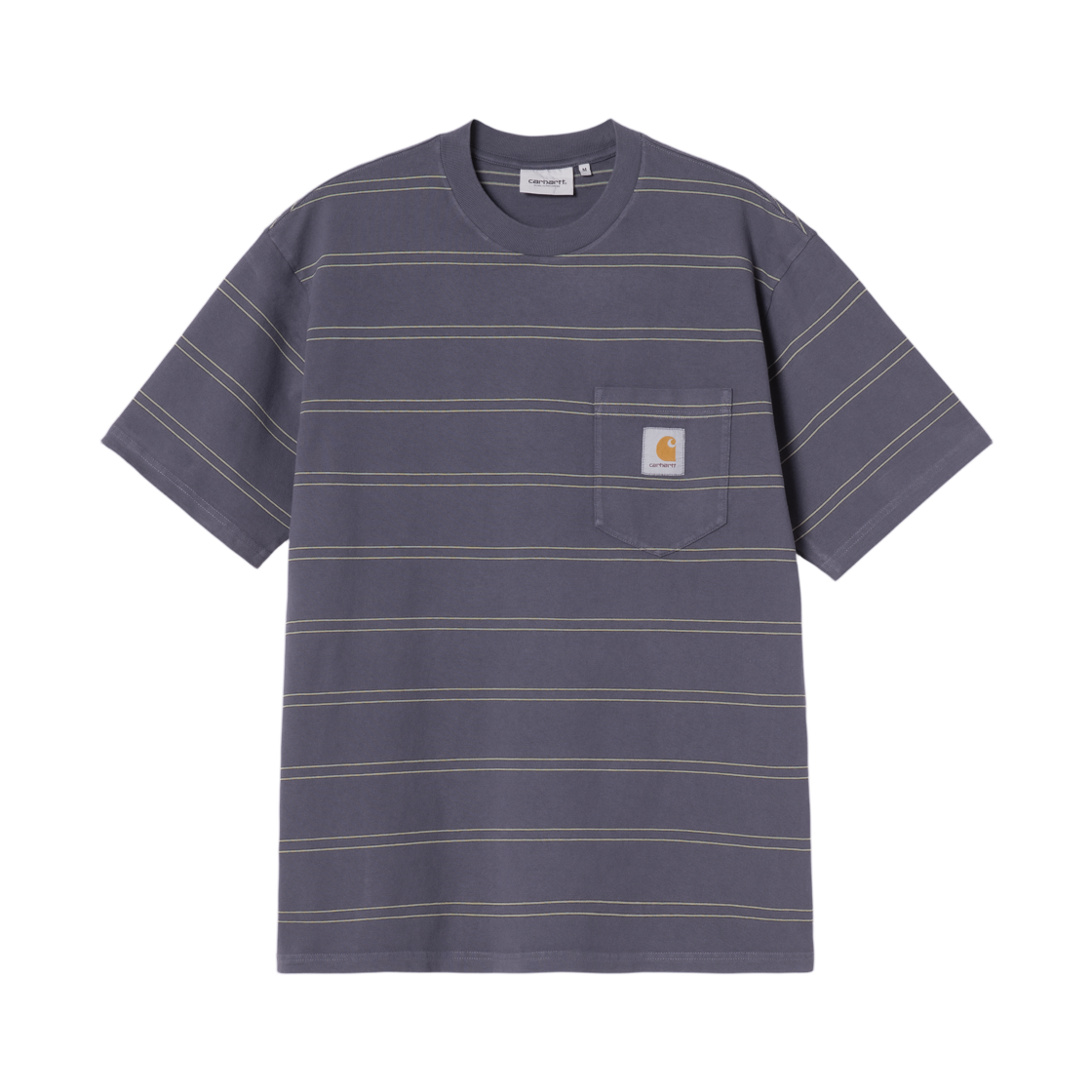 I036855-3SH-GD Carhartt WIP S/S Bert Pocket T-Shirt Bert Stripe Shady Purple Shady Green