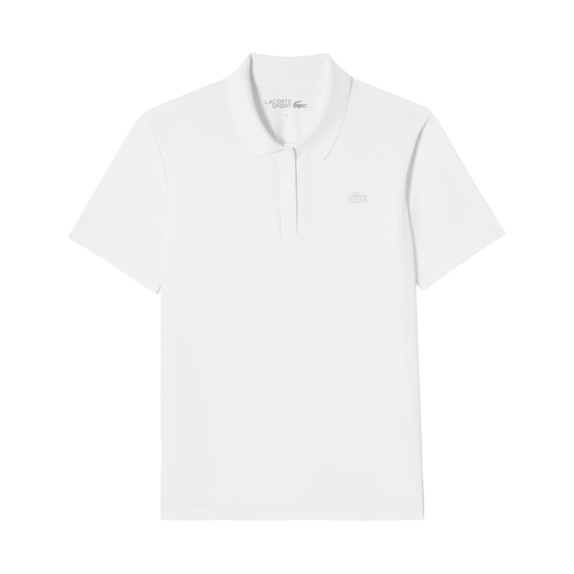 (W) 라코스테 골프 퍼포먼스 퍼포레이티드 폴로 셔츠 오프 화이트((W) Lacoste Golf Performance Perforated Polo Shirt Off White)