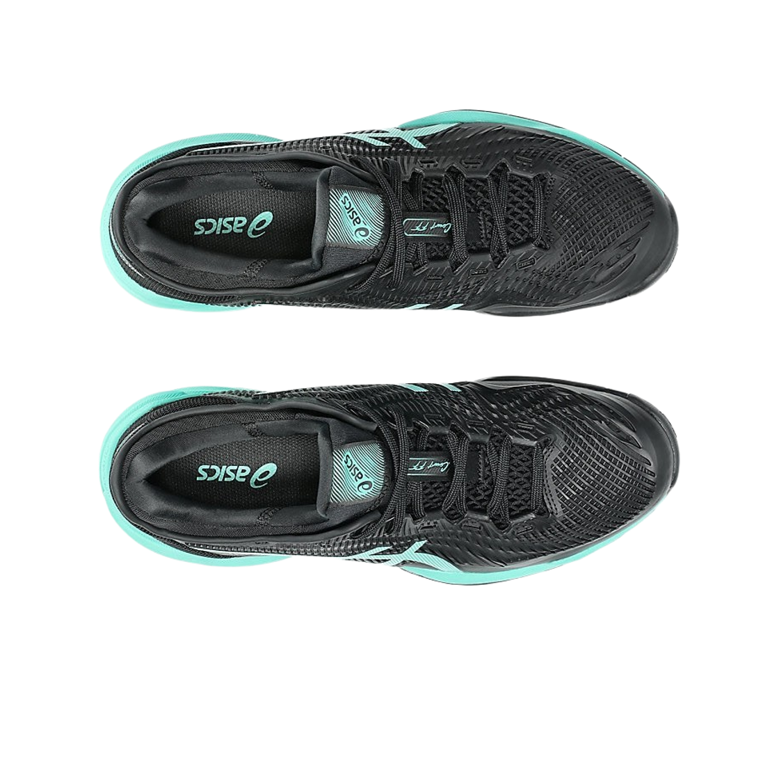 아식스 코트 FF 3 블랙 오로라 그린 - D 스탠다드(Asics Court FF 3 Black Aurora Green - D Standard) - 2