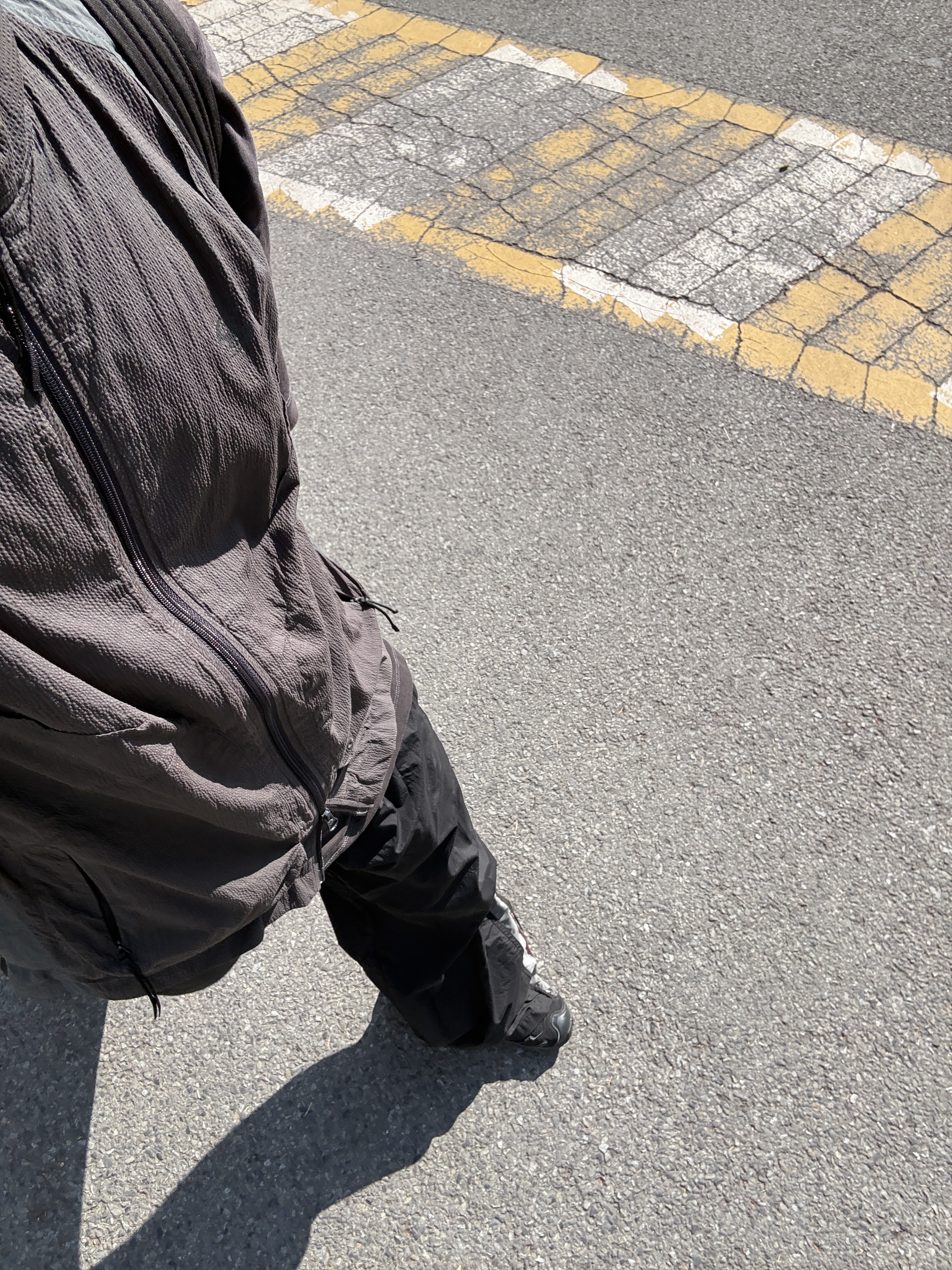 Sansan Gear Terraface Vest Charcoal - 25SS, Polyteru Old School Track Pants Black/Sage 착용 스타일