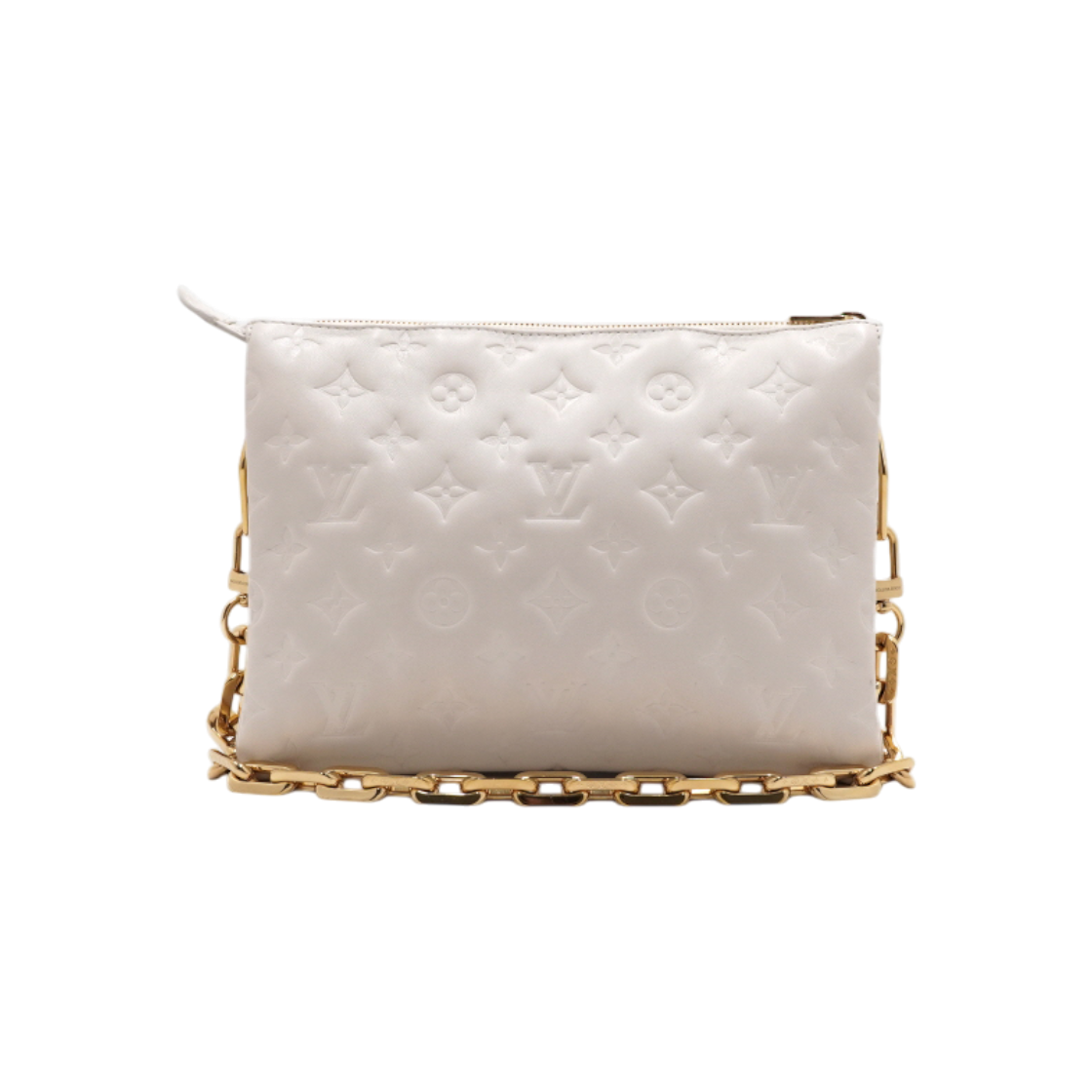 IT5H4G2CDUB9 Louis Vuitton M57793 Cream Monogram Coussin PM Tote & Shoulder Bag