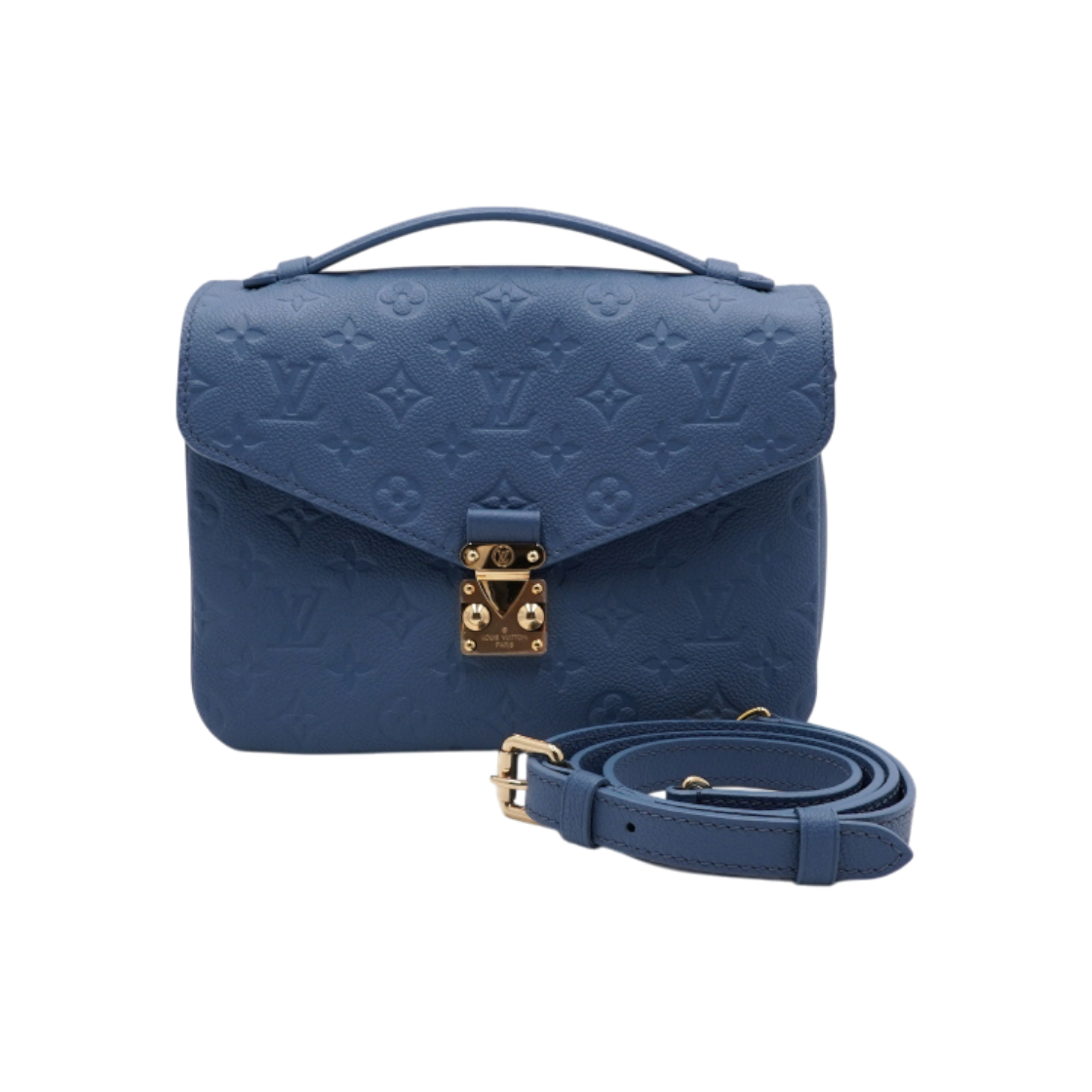 ITPWVT8NM8NE Louis Vuitton M27357 26th Season New Blue Jean Monogram Empreinte Pochette Metis Shoulder & Crossbody Bag