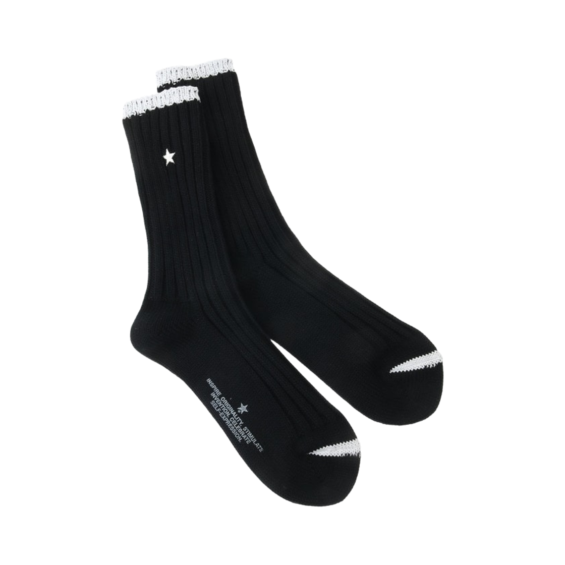 A2866PSC105 Converse Tokyo Star Lowgauge Socks Black