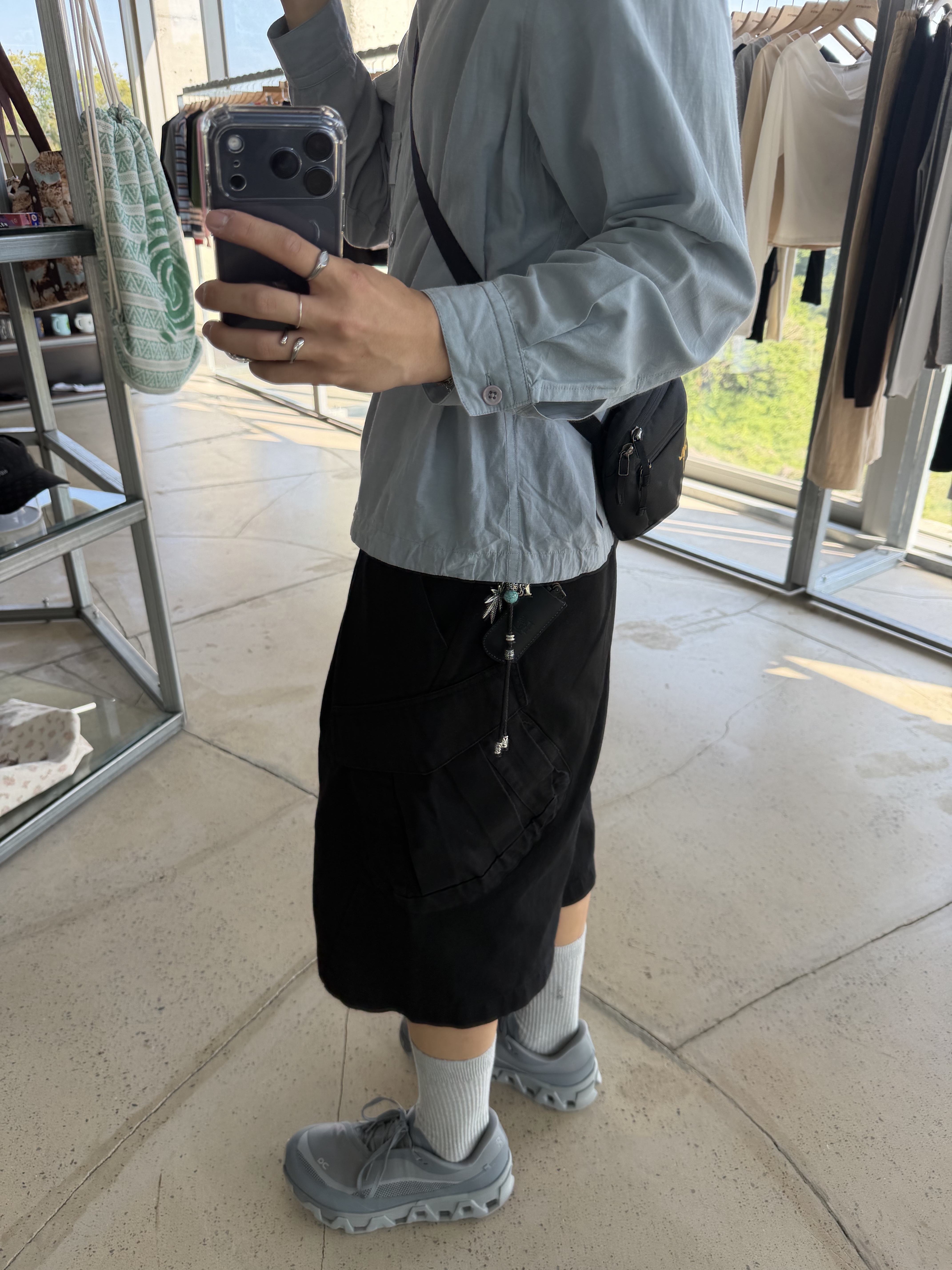 Sansan Gear Capri Pants Black_26SS, Sansan Gear Capri Pants Black - 25SS 착용 스타일 - 1