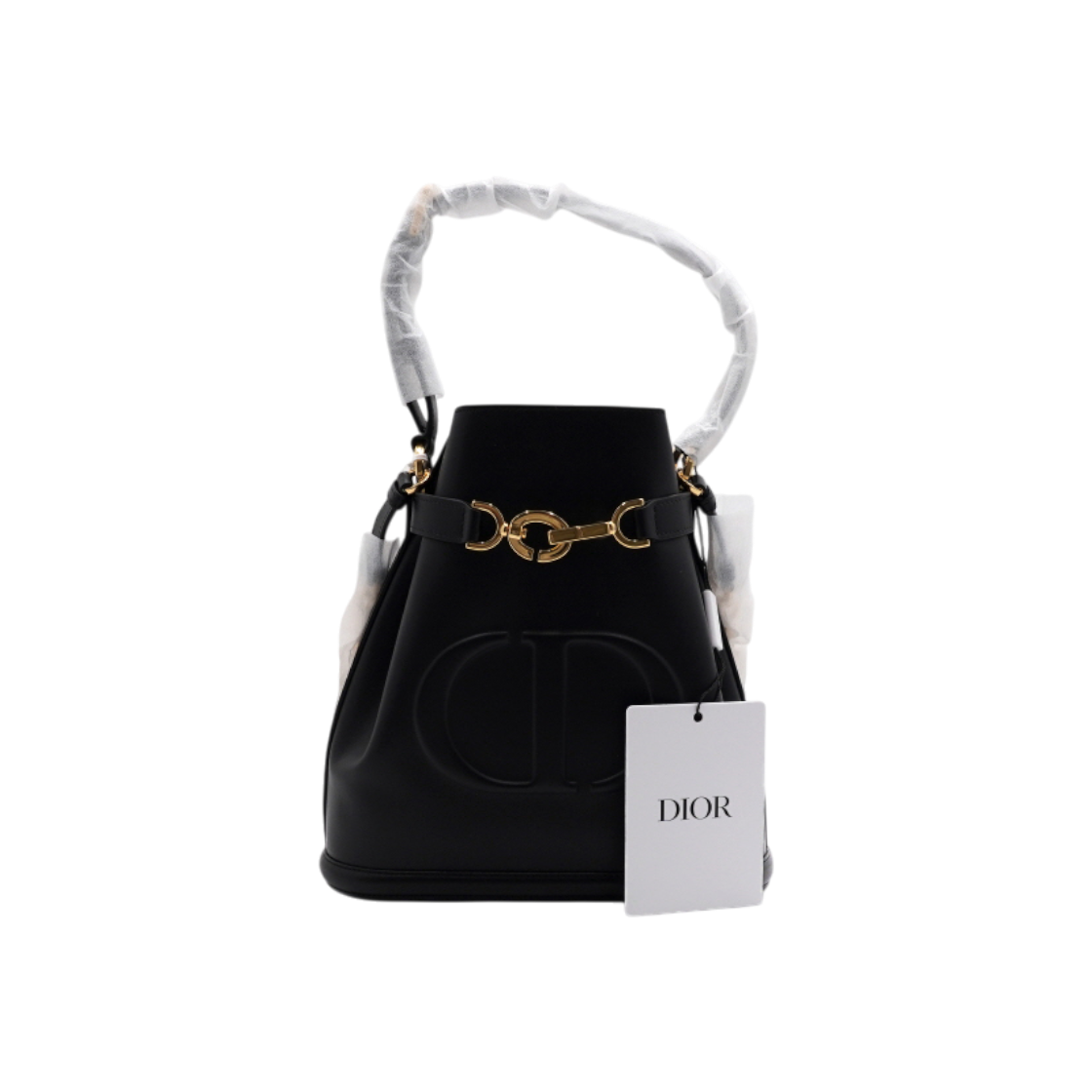 ITWN7C3EDQNU Dior Black Medium Saddle Bucket Tote & Shoulder Bag