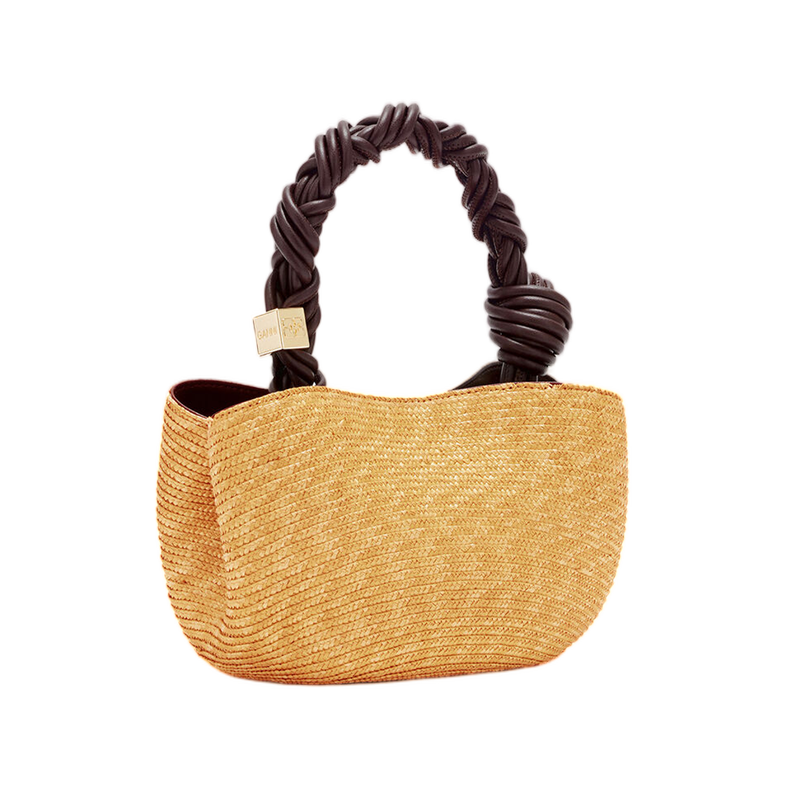 가니 미니 보우백 스트로우 이탈리안 스트로우(Ganni Mini Bou Bag in Straw Italian Straw) - 2