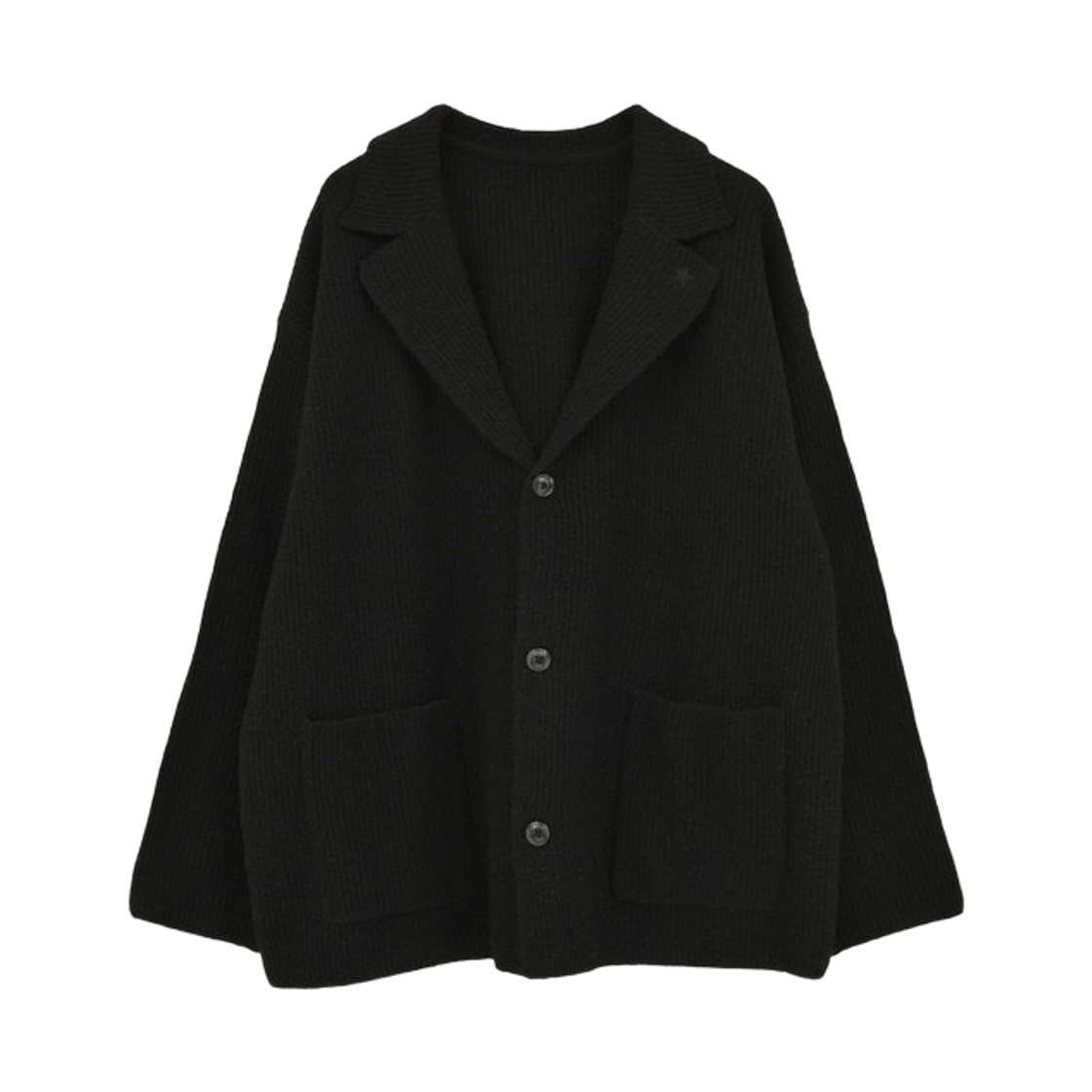A2861KCD212 Converse Tokyo Tailored Knit Cardigan Jacket Black