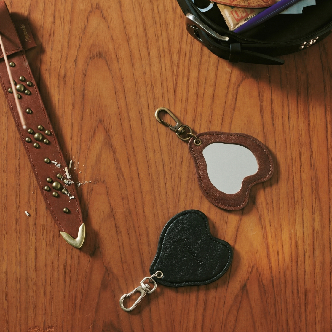 세이투셰 레더 리퀴파이드 미러 키링 2colors(Say Touche Leather Liquified Mirror Keyring  2colors) - 2
