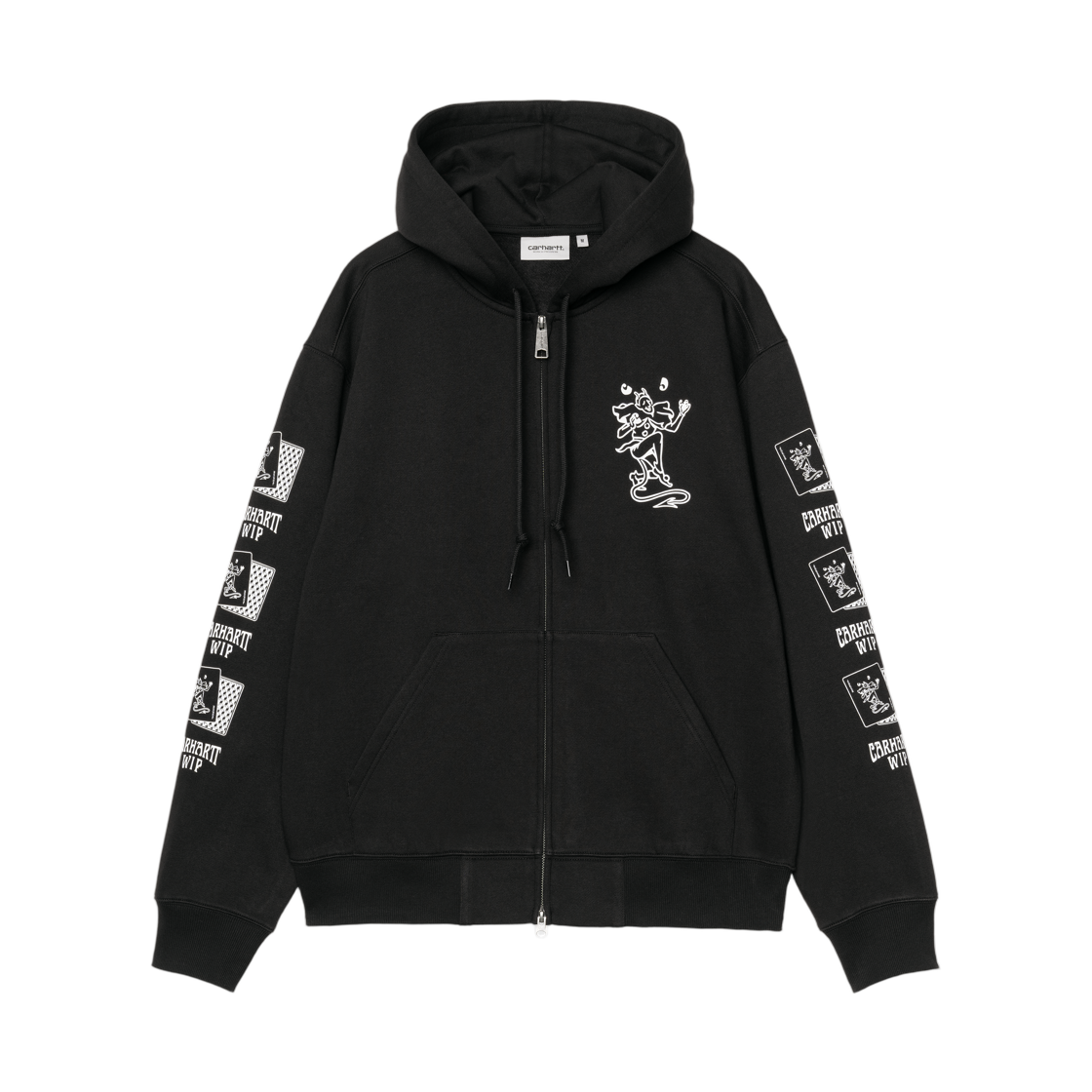 I036915-89-XX Carhartt WIP Hooded Playing Cards Jacket Black