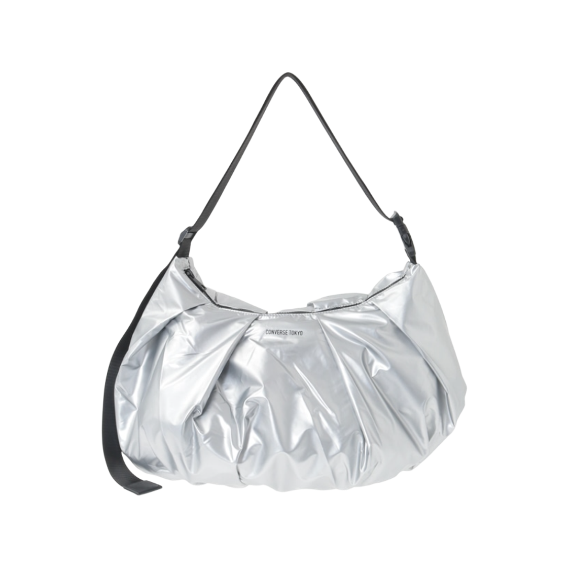 컨버스 도쿄 메탈릭 개더드 숄더백 실버(Converse Tokyo Metallic Gathered Shoulder Bag Silver)