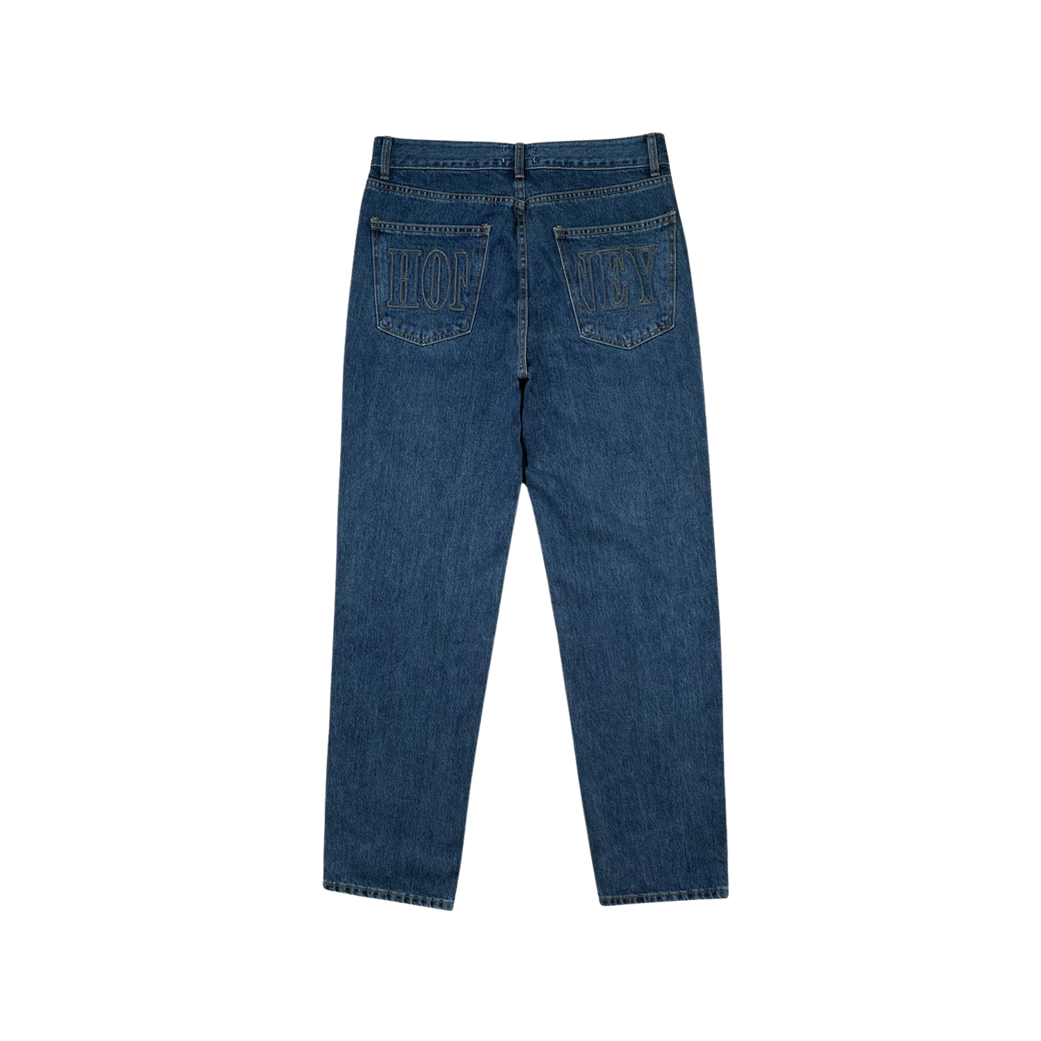 사파리스팟 x 허니스쿱하우스 키체인 랏 프린트 데님 팬츠 블루(Safarispot x Honey Scoop House Keychain lot Print Denim Pants Blue) - 2