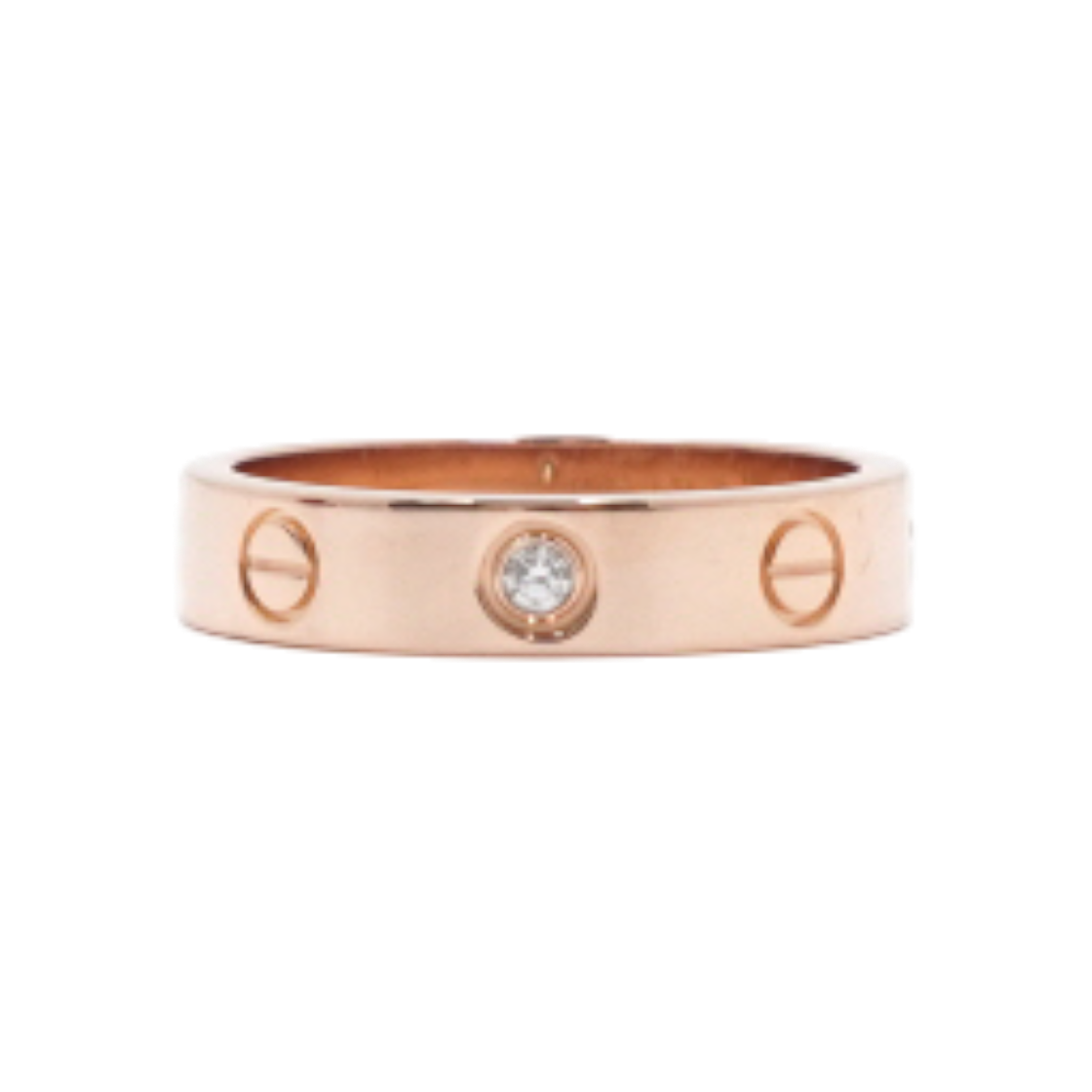 ITSRW8NUMUGP Cartier B40507 18K Rose Gold Love Ring 1 Diamond