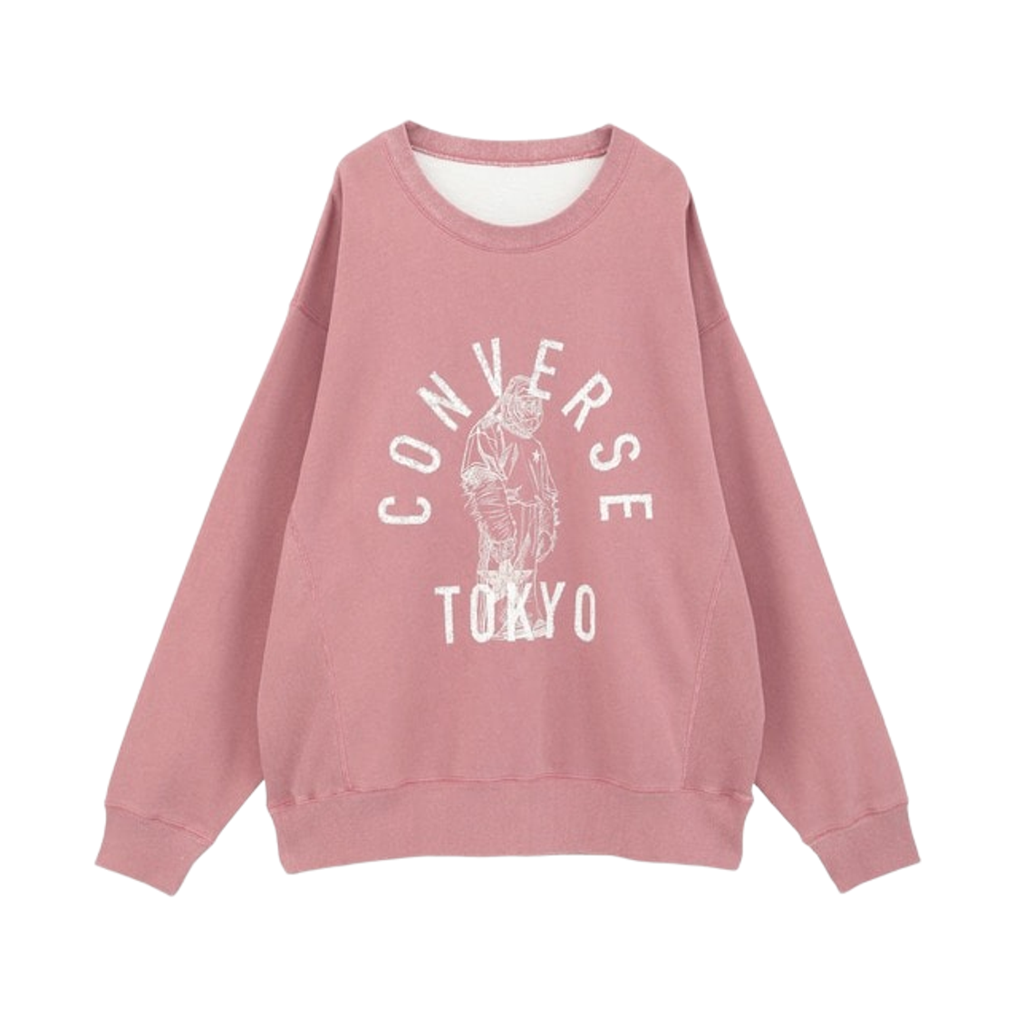 A2861UTS158 Converse Tokyo Gorilla Logo Print Sweat Pink