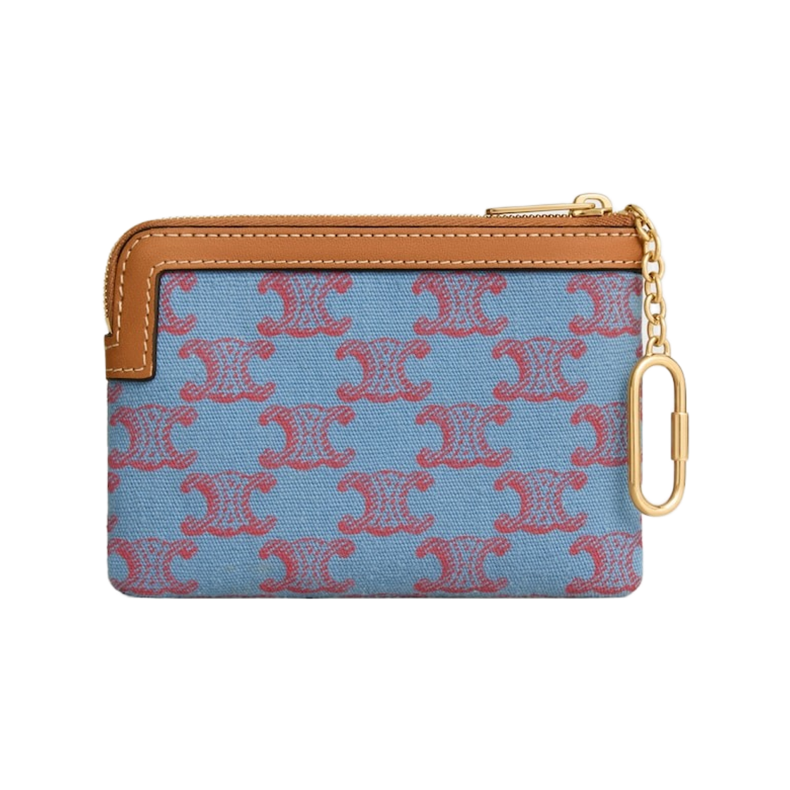 셀린느 코인 퍼스 텍스타일 트리옹프 올 오버 데님 블루 레드(Celine Coin Purse in Textile with Triomphe All Over Denim Blue Red) - 2