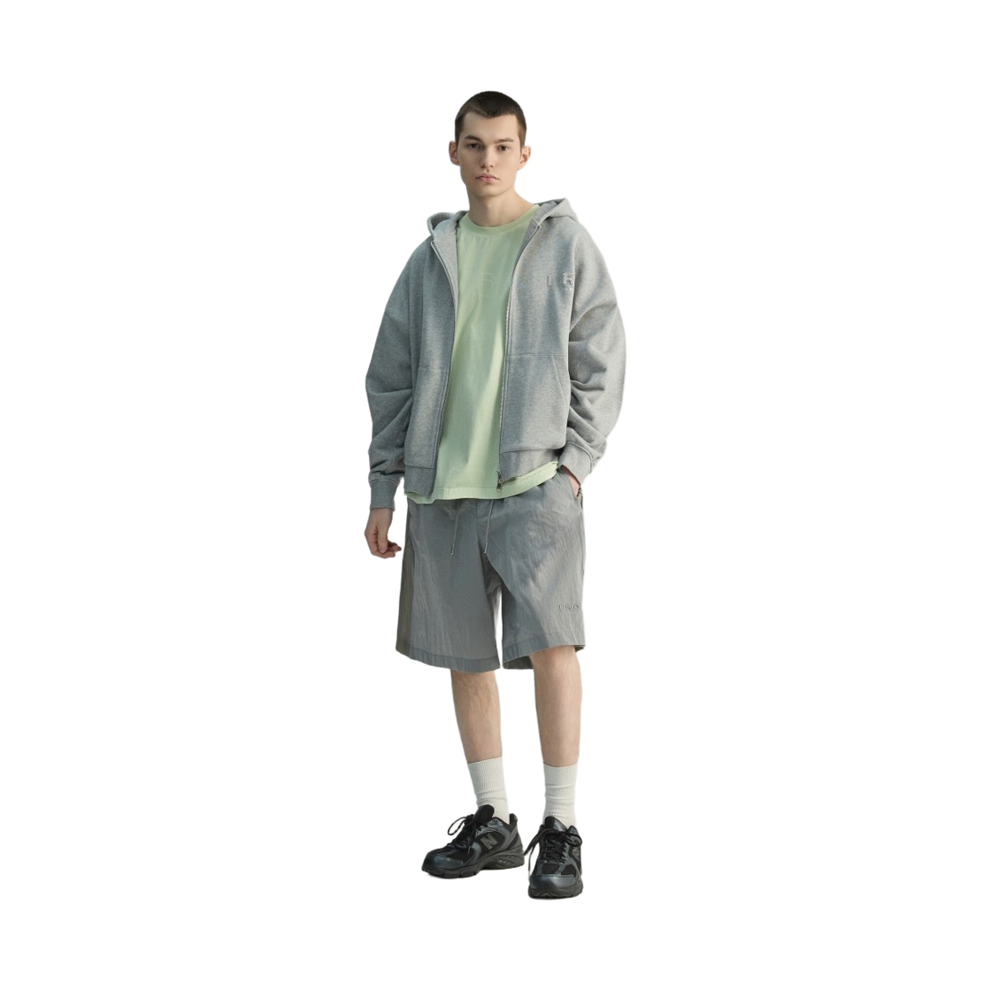 이로 라팔레스 메탈 나일론 메쉬 버뮤다 쇼츠 그레이(Iro Rafales Metal Nylon Mesh Bermuda Shorts Gray) - 6