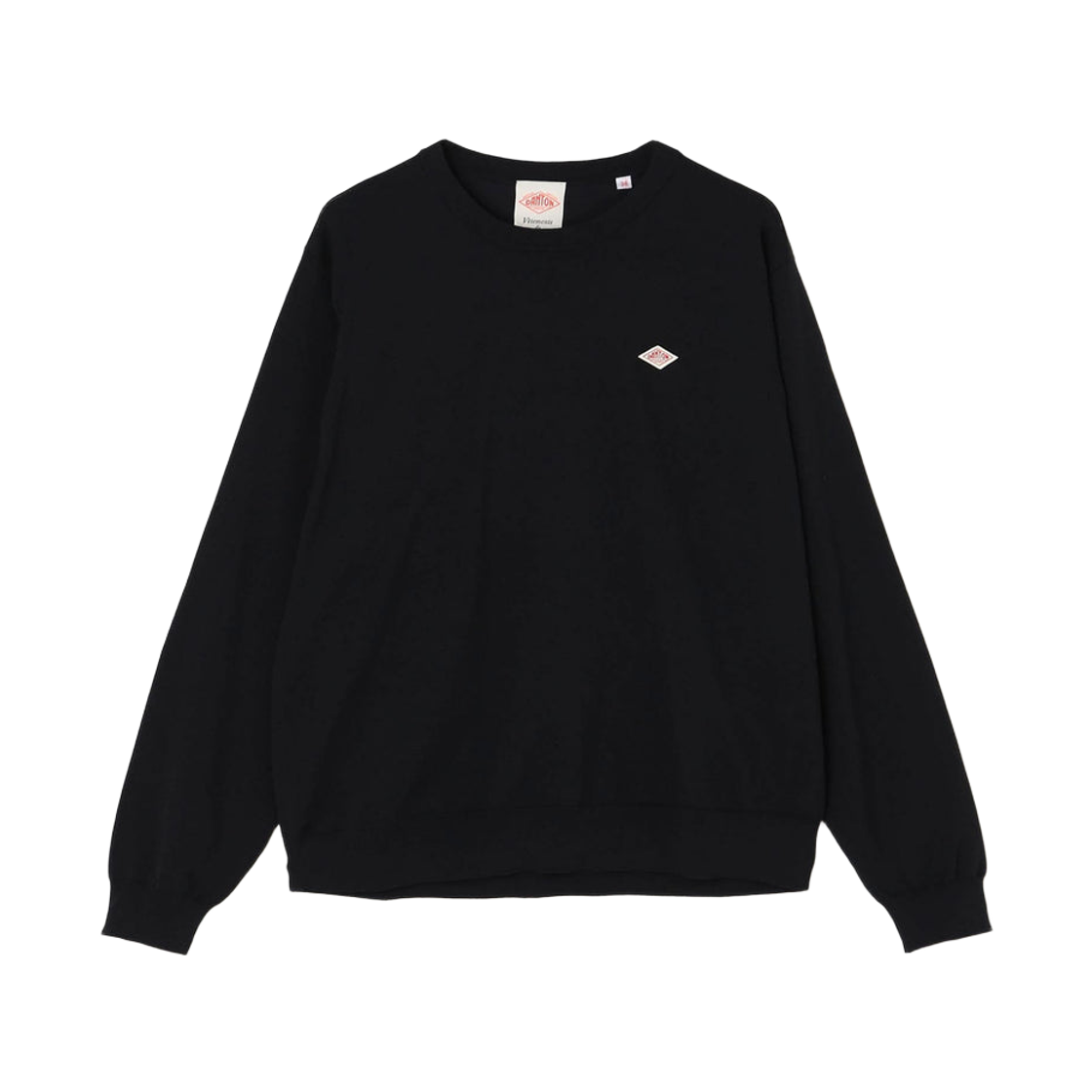 DT-D0136-YSD Danton Jersey Knit Crewneck Pullover Black