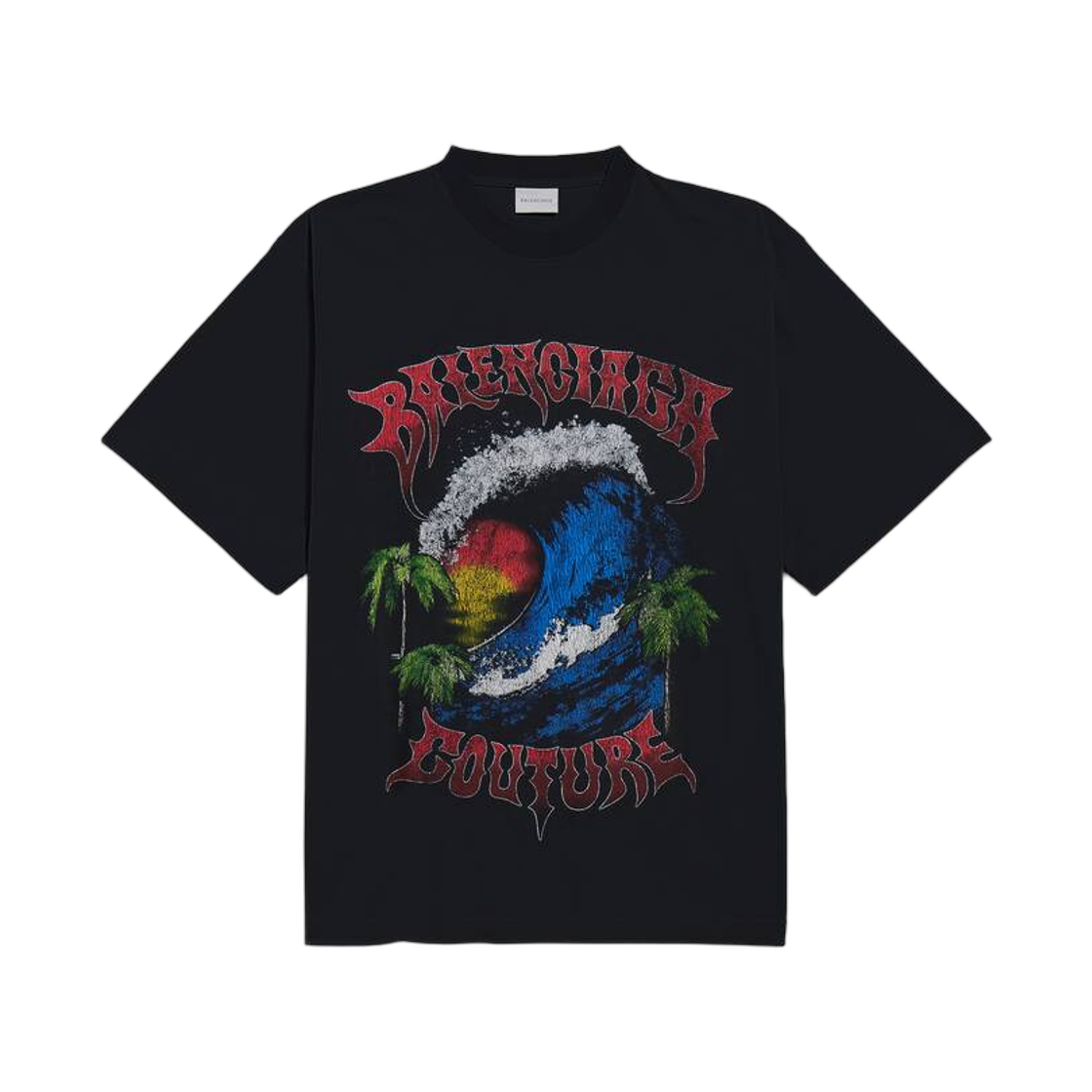 A001VVTUVP21000 Balenciaga Vintage Surfer Oversized T-Shirt Black