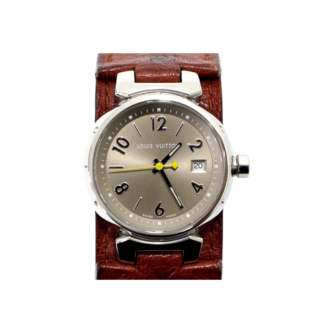 ITQBAOOTSO56 Louis Vuitton Tambour Quartz Watch Ostrich Band
