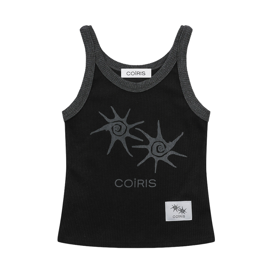 C-P00000ER Coiris Soluna Crop Sleeveless Black