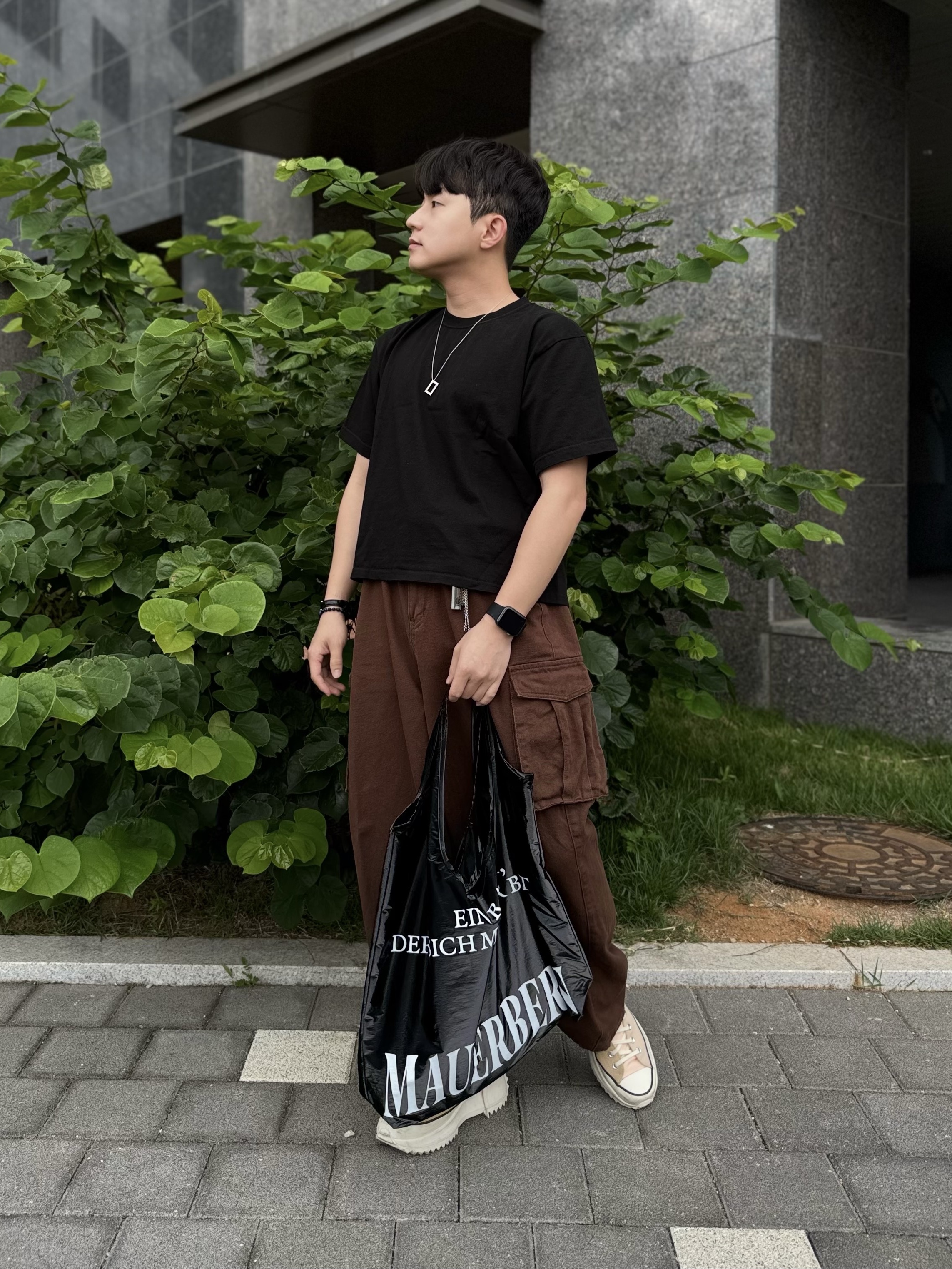 Converse Run Star Hike Hi Tri-Panel Farro 착용 스타일 - 3