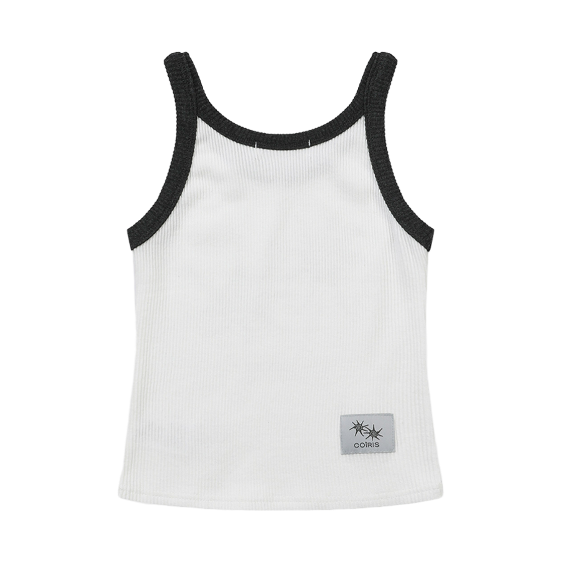 코이리스 솔루나 배색 크롭 슬리브리스 나시 화이트(Coiris Soluna Crop Sleeveless White) - 2