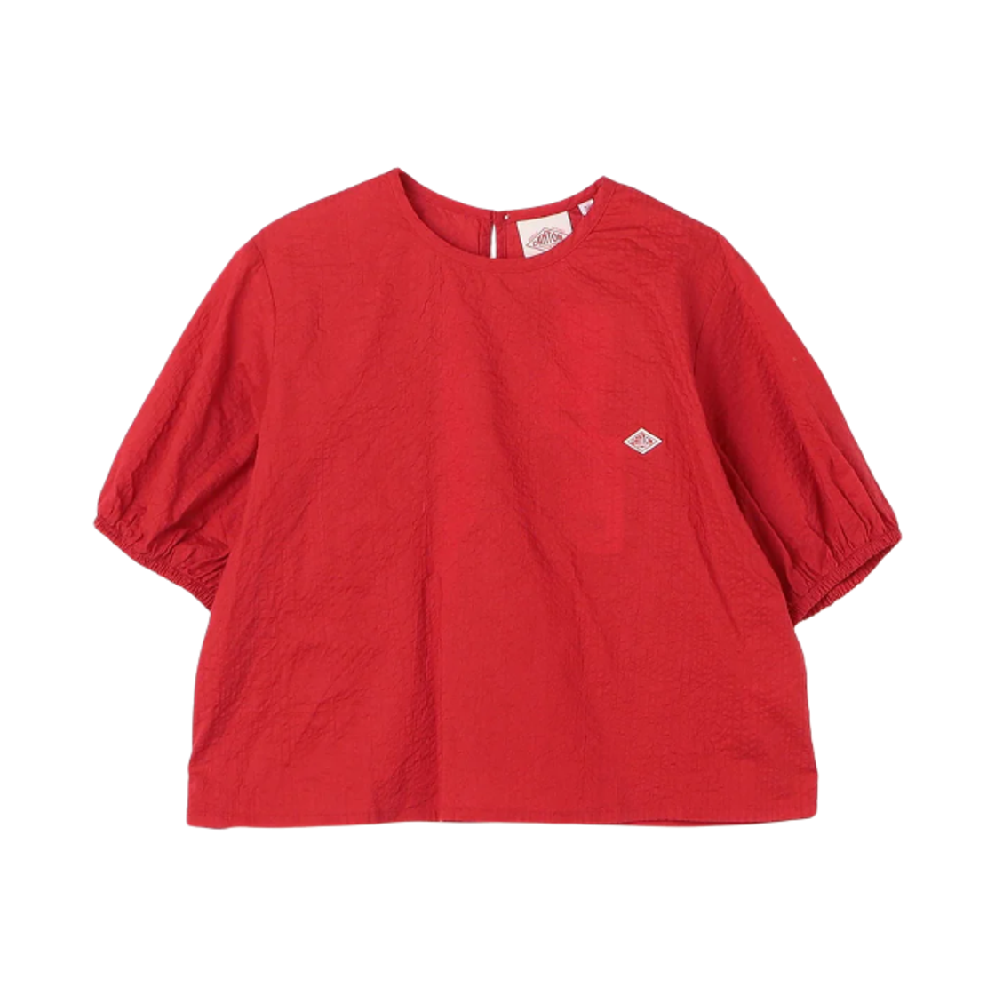 (W) 단톤 시어서커 풀오버 블라우스 레드((W) Danton Seersucker Pullover Blouse Red)
