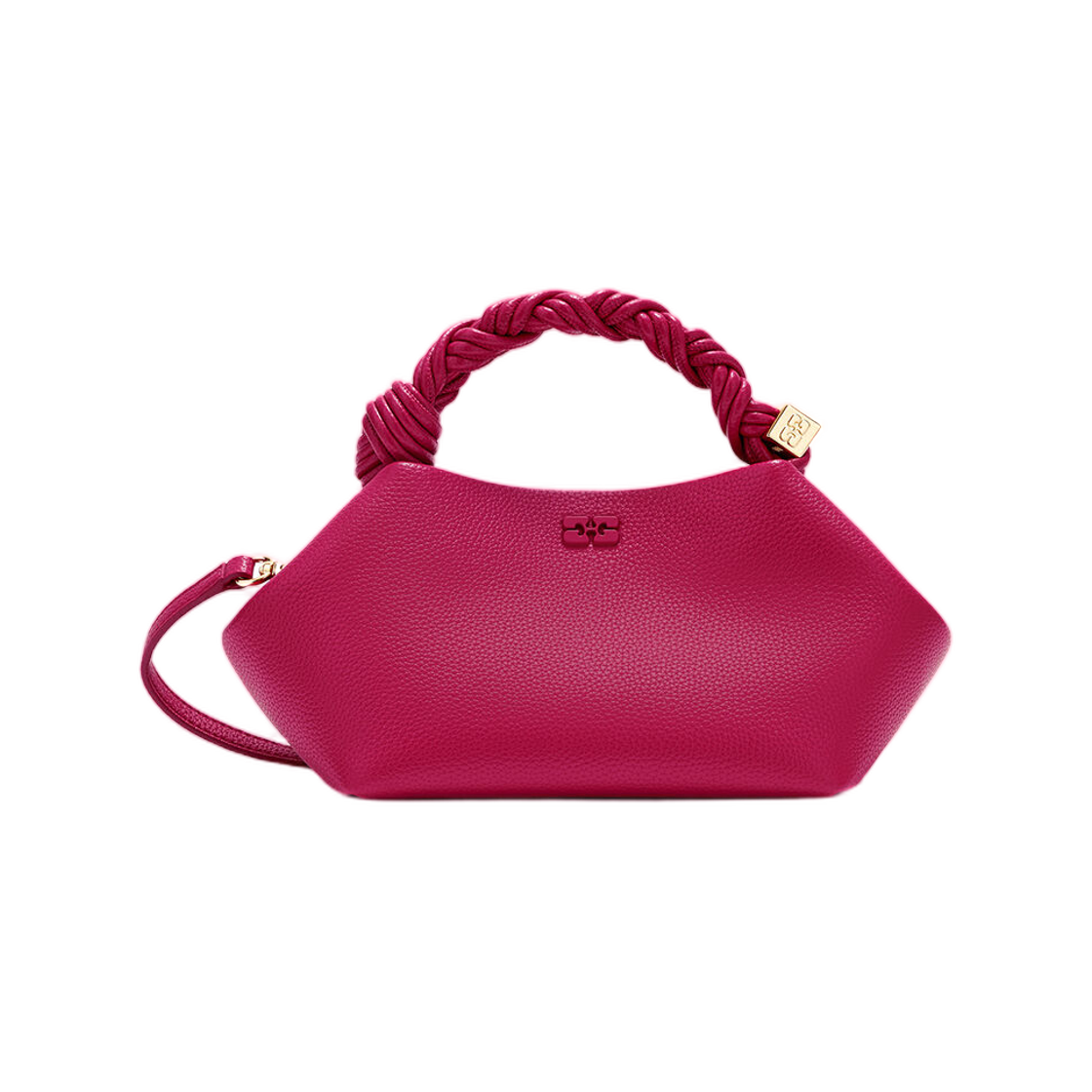 C2100010-ZVS Ganni Small Bou Bag in Grained Red Persian Red