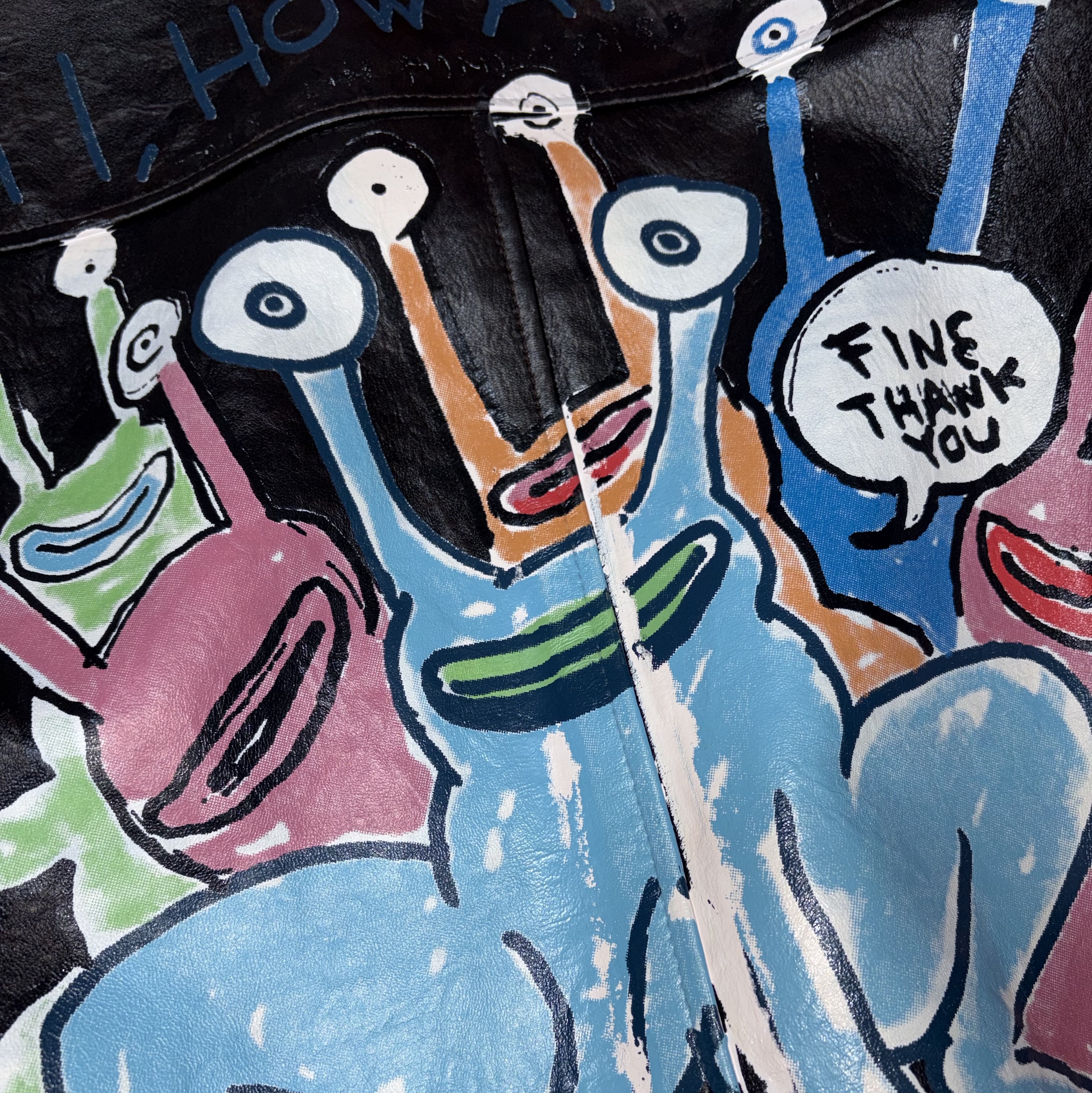 Thisisneverthat x Daniel Johnston Frogs Leather Flight Jacket Dark Brown 착용 스타일