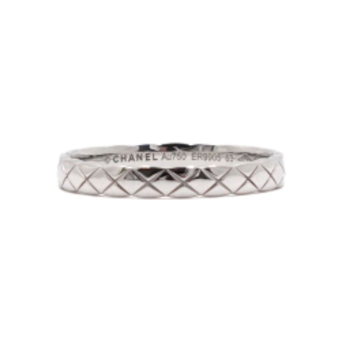 ITDPW9GVDB9T Chanel 18K White Gold Mini Quilted COCO CRUSH Ring