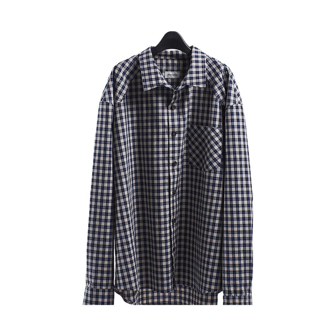 애프터마켓 웨스턴 체크 셔츠 블루(aftermarket Western Check Shirts Blue)