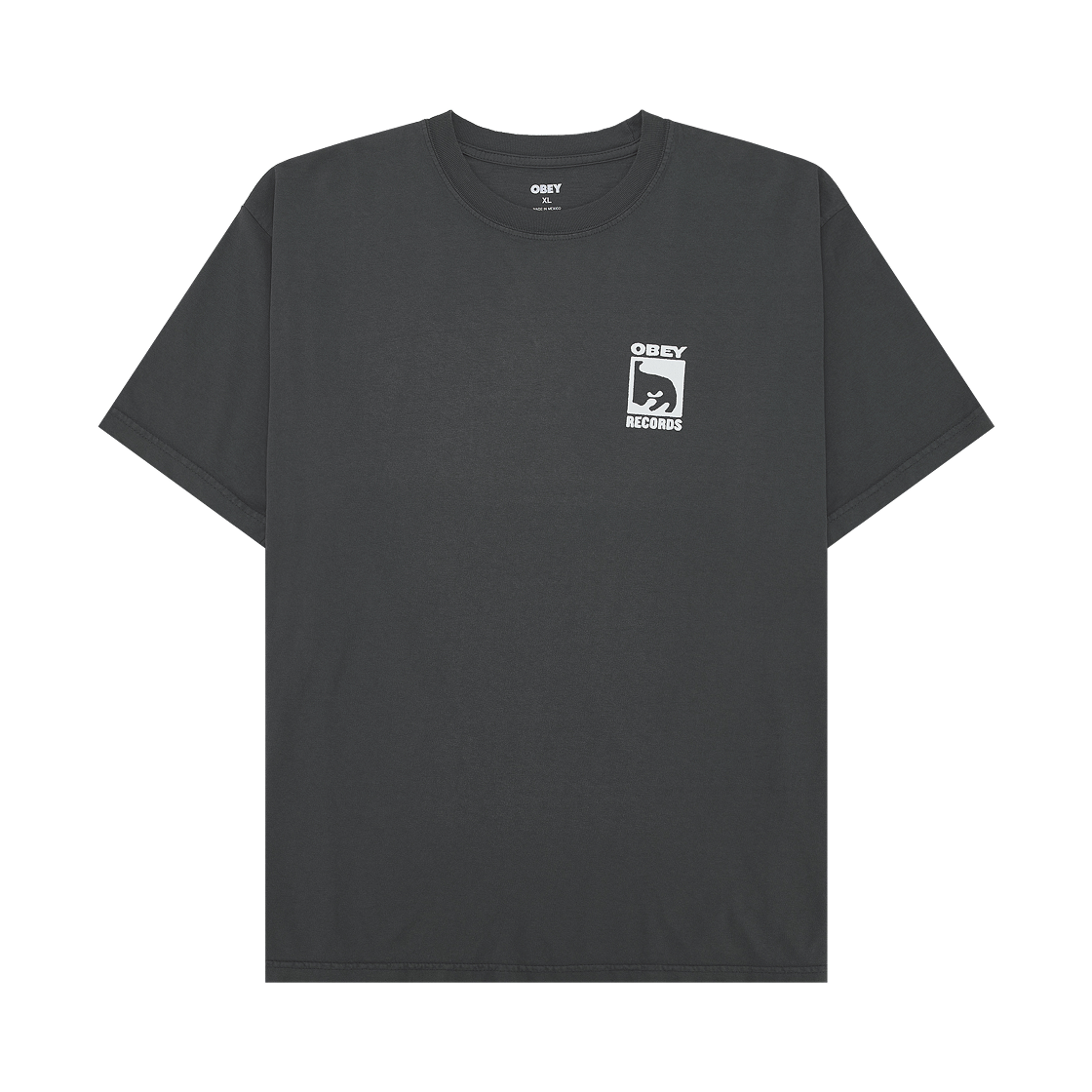 오베이 레코드 아이콘 피그먼트 티셔츠 피그먼트 더스티 블랙(Obey Records Icon Pigment T-Shirt Pigment Dusty Black) - 2
