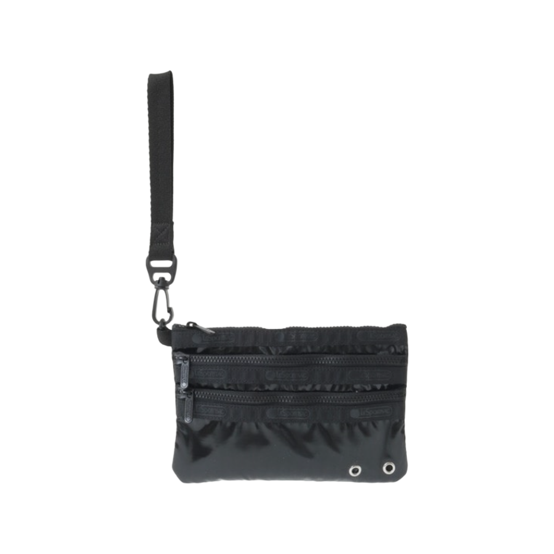 컨버스 도쿄 x 레스포색 3-집 코스메틱 스트랩 파우치 블랙(Converse Tokyo x Lesportsac 3-Zip Cosmetic Strap Pouch Black)