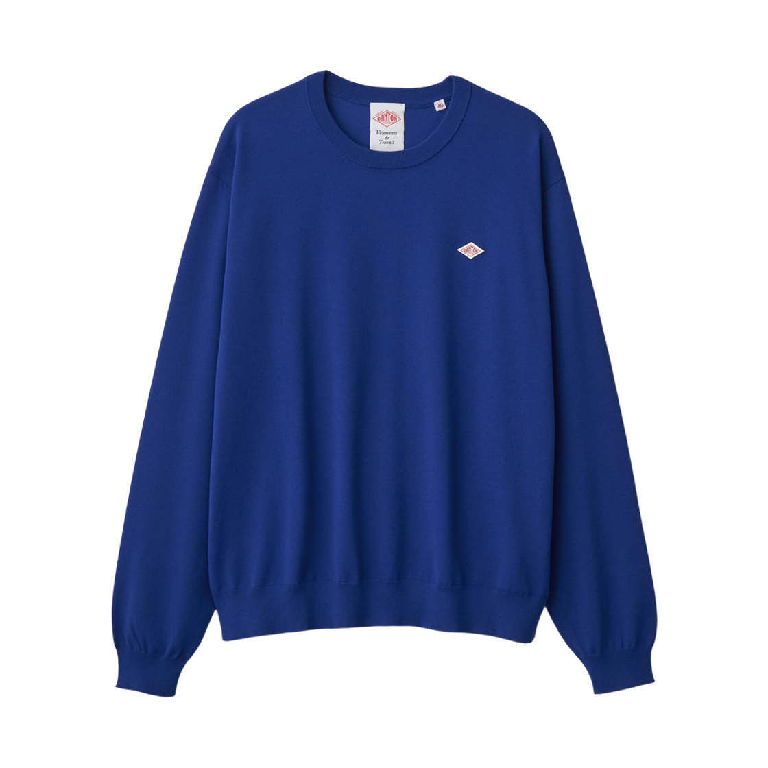 DT-D0136-YSD Danton Jersey Knit Crewneck Pullover Blue